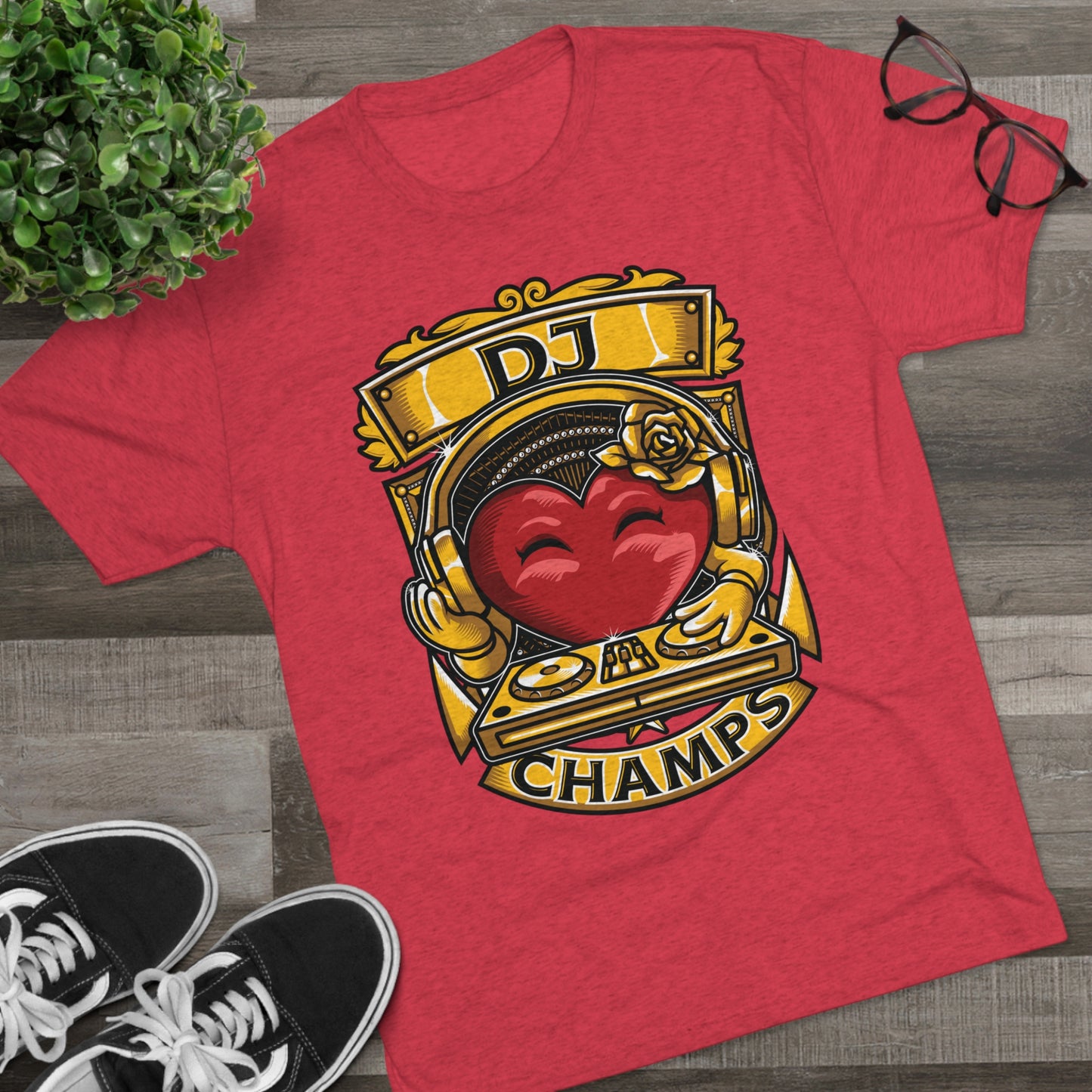 DJ CHAMPS - PREMIUM SOFT - Unisex Tri-Blend Crew Tee (Next Level 6010)