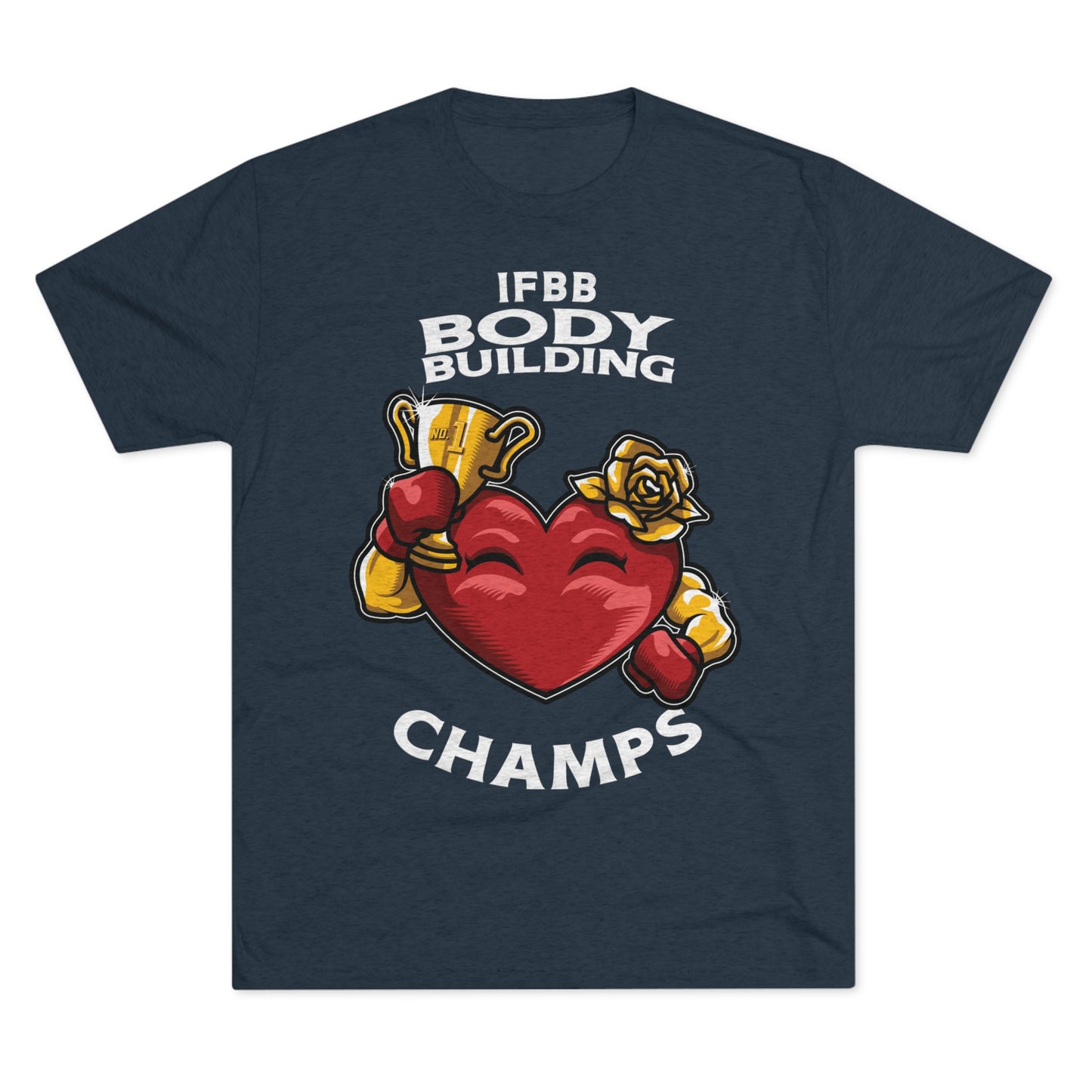 IFBB BODY BUILDING CHAMPS - PREMIUM SOFT - Unisex Tri-Blend Crew Tee (Next Level 6010)