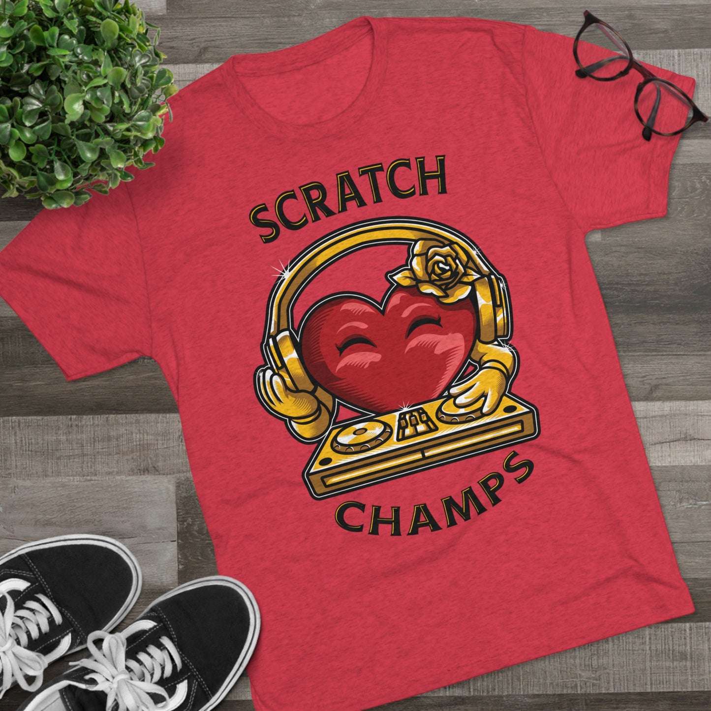 SCRATCH CHAMPS - PREMIUM SOFT - Unisex Tri-Blend Crew Tee (Next Level 6010)
