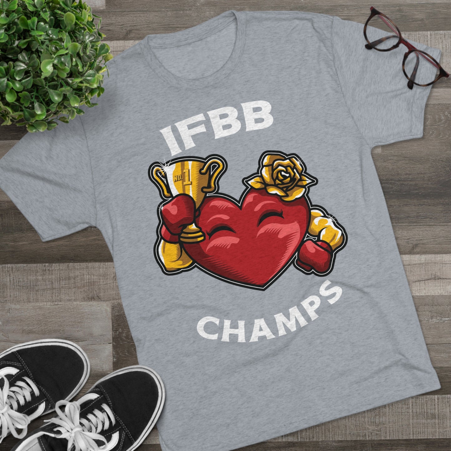 IFBB CHAMPS - PREMIUM SOFT - Unisex Tri-Blend Crew Tee (Next Level 6010)