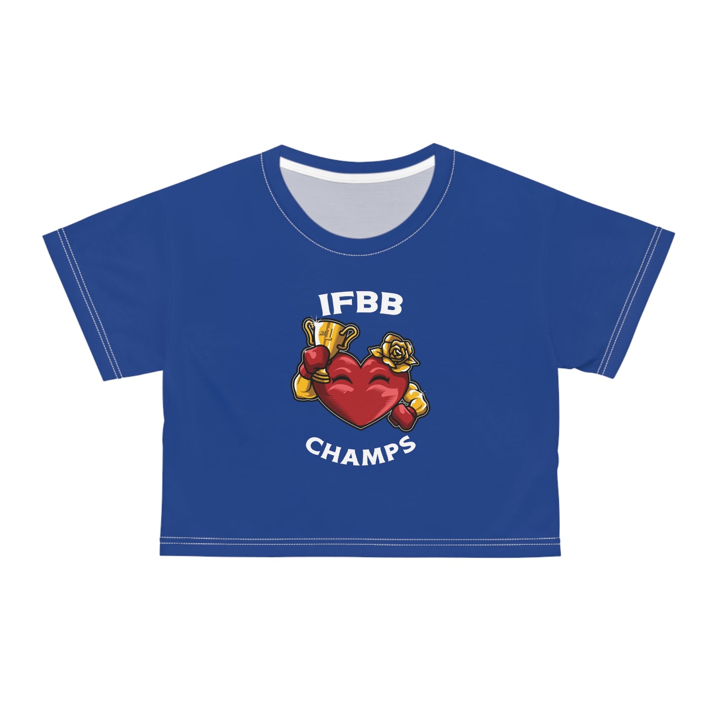 IFBB CHAMPS (Blue) - Crop Tee (AOP)