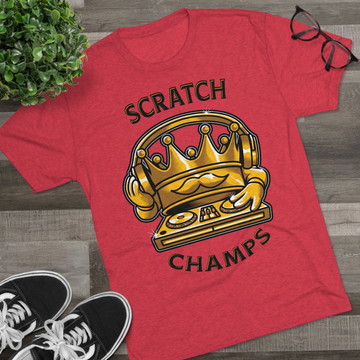 SCRATCH CHAMPS - PREMIUM SOFT - Unisex Tri-Blend Crew Tee (Next Level 6010)