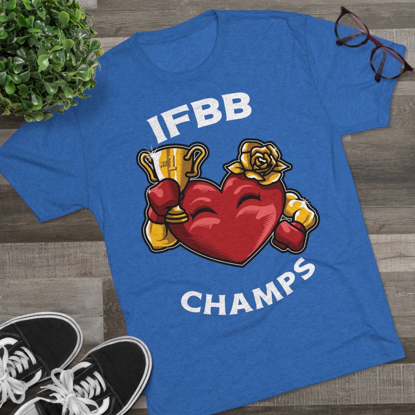 IFBB CHAMPS - PREMIUM SOFT - Unisex Tri-Blend Crew Tee (Next Level 6010)