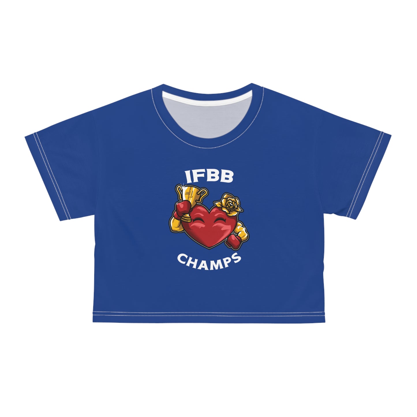IFBB CHAMPS (Blue) - Crop Tee (AOP)