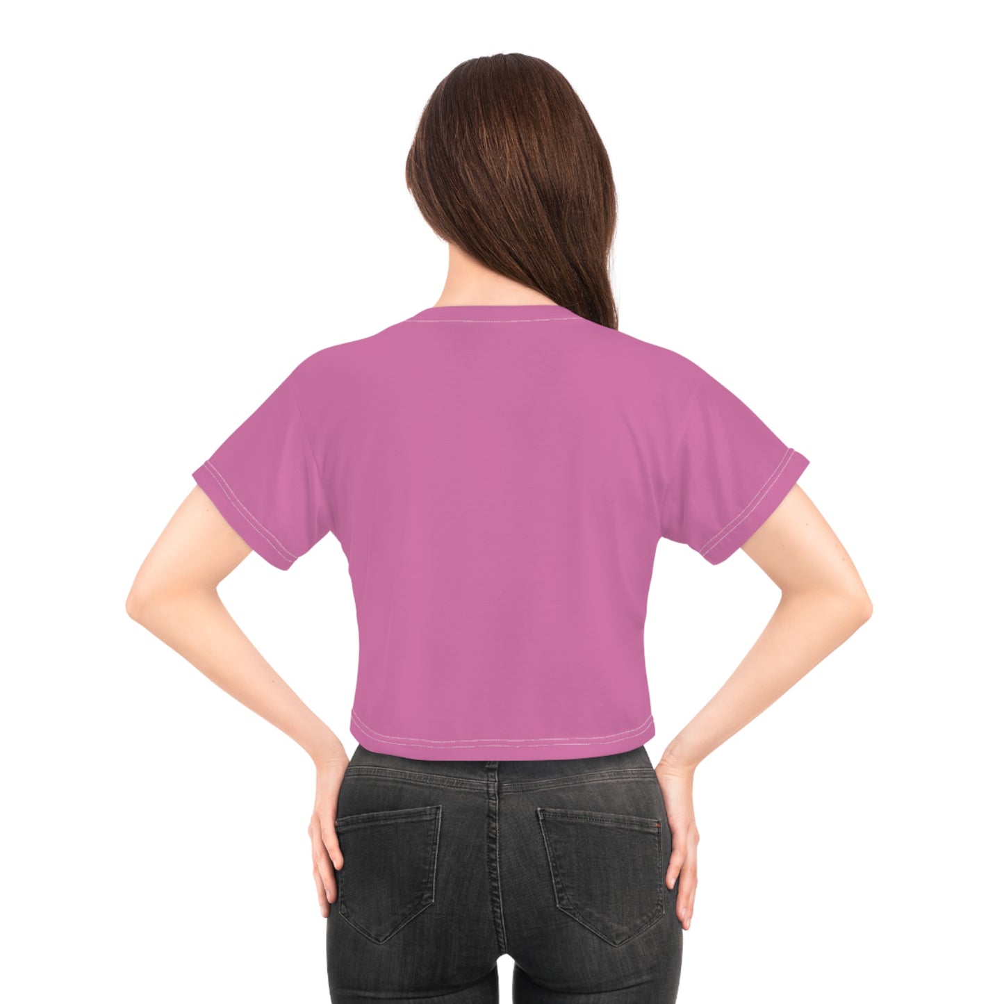 TRACK CHAMPS (Pink) - Crop Tee (AOP)