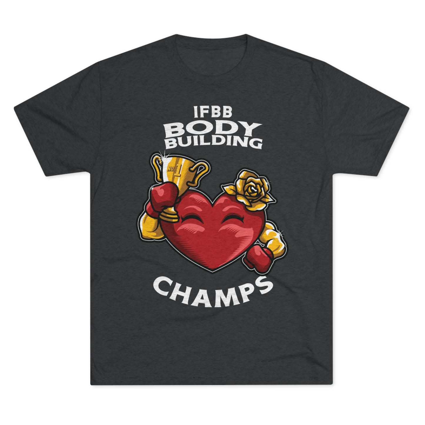 IFBB BODY BUILDING CHAMPS - PREMIUM SOFT - Unisex Tri-Blend Crew Tee (Next Level 6010)