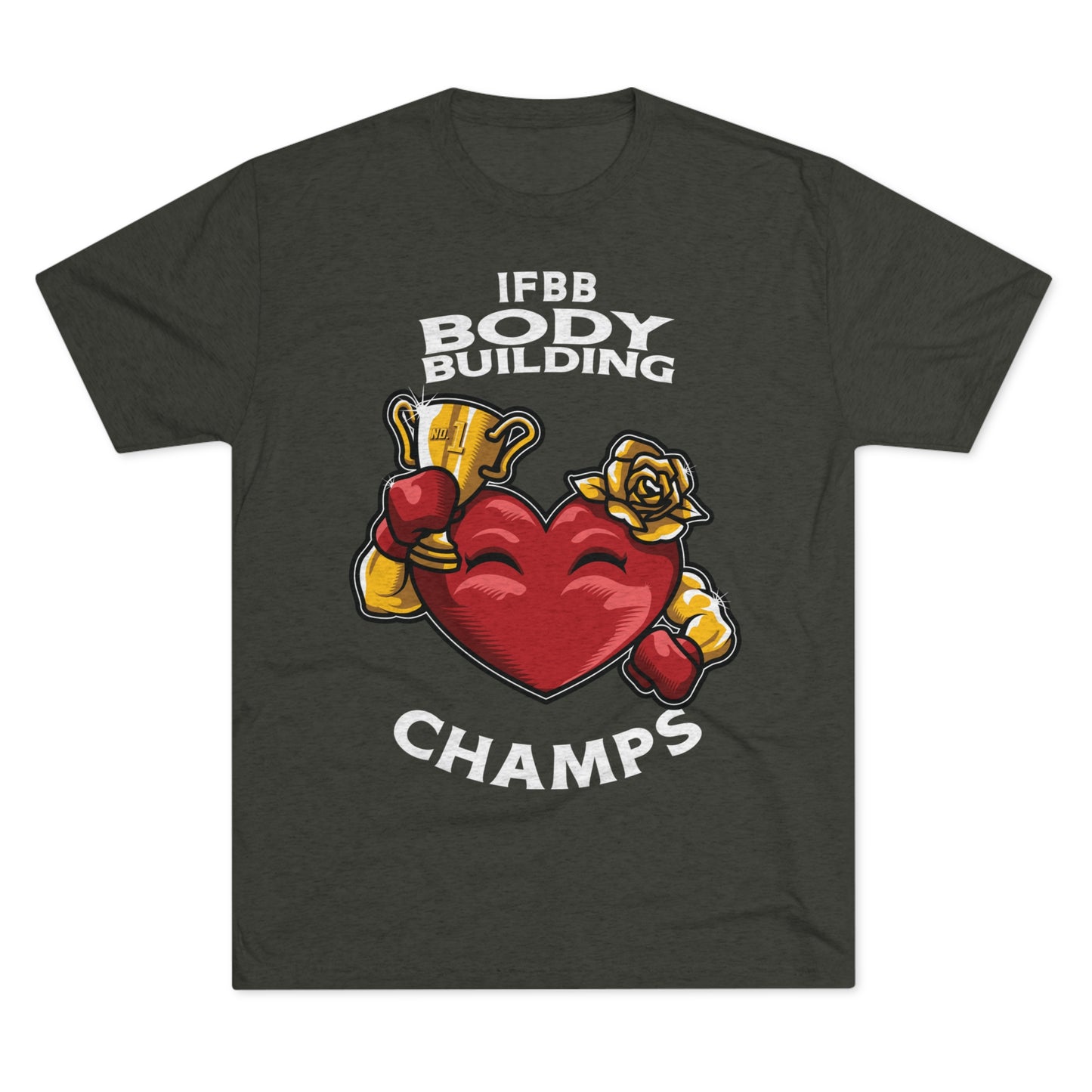IFBB BODY BUILDING CHAMPS - PREMIUM SOFT - Unisex Tri-Blend Crew Tee (Next Level 6010)