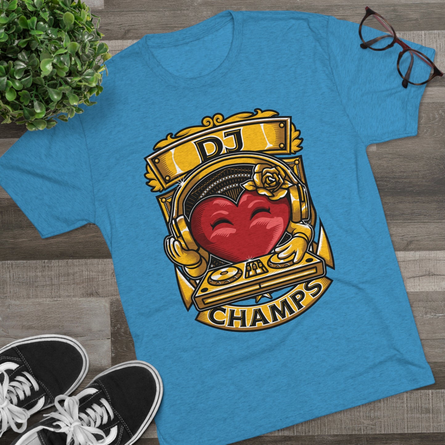 DJ CHAMPS - PREMIUM SOFT - Unisex Tri-Blend Crew Tee (Next Level 6010)