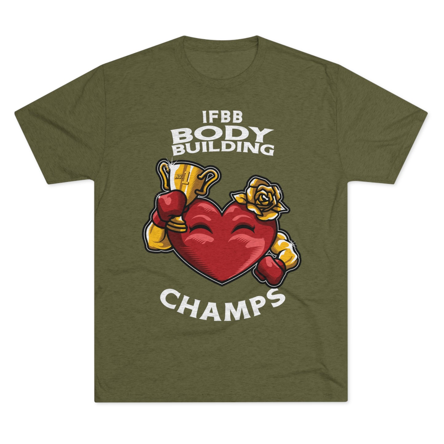 IFBB BODY BUILDING CHAMPS - PREMIUM SOFT - Unisex Tri-Blend Crew Tee (Next Level 6010)