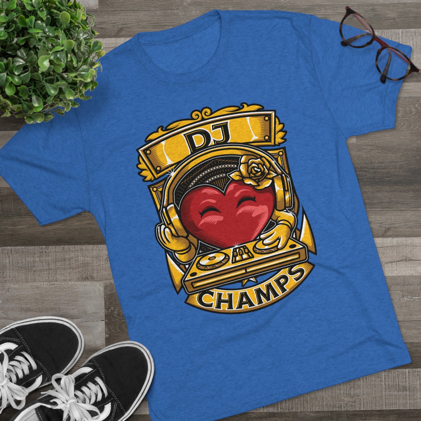 DJ CHAMPS - PREMIUM SOFT - Unisex Tri-Blend Crew Tee (Next Level 6010)