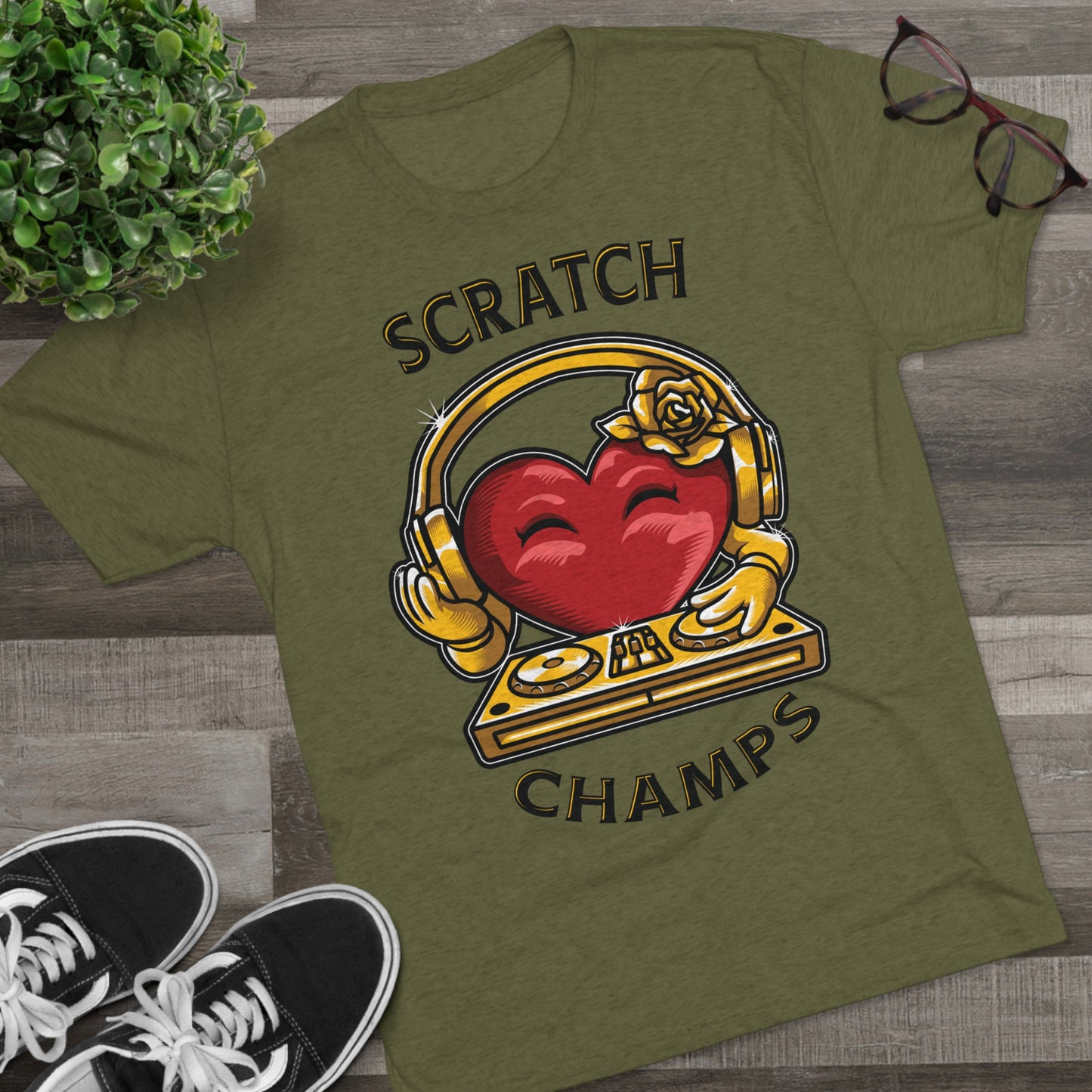 SCRATCH CHAMPS - PREMIUM SOFT - Unisex Tri-Blend Crew Tee (Next Level 6010)