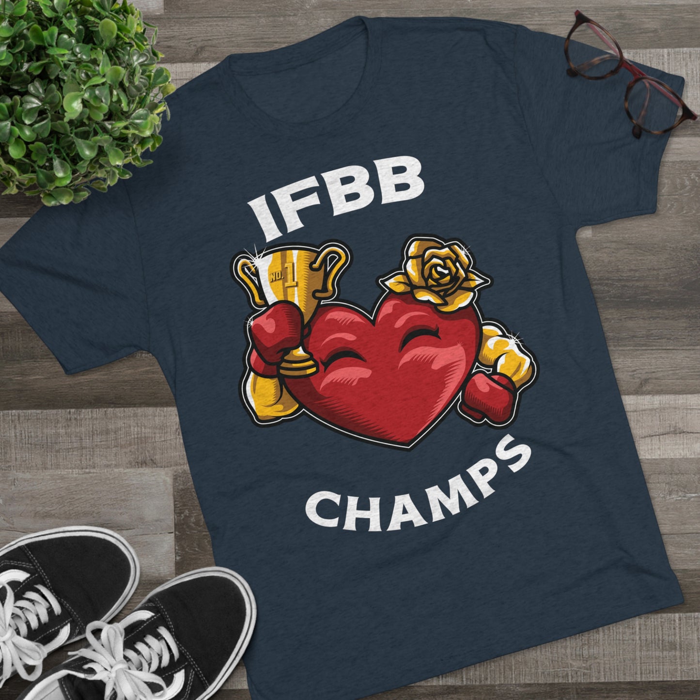 IFBB CHAMPS - PREMIUM SOFT - Unisex Tri-Blend Crew Tee (Next Level 6010)