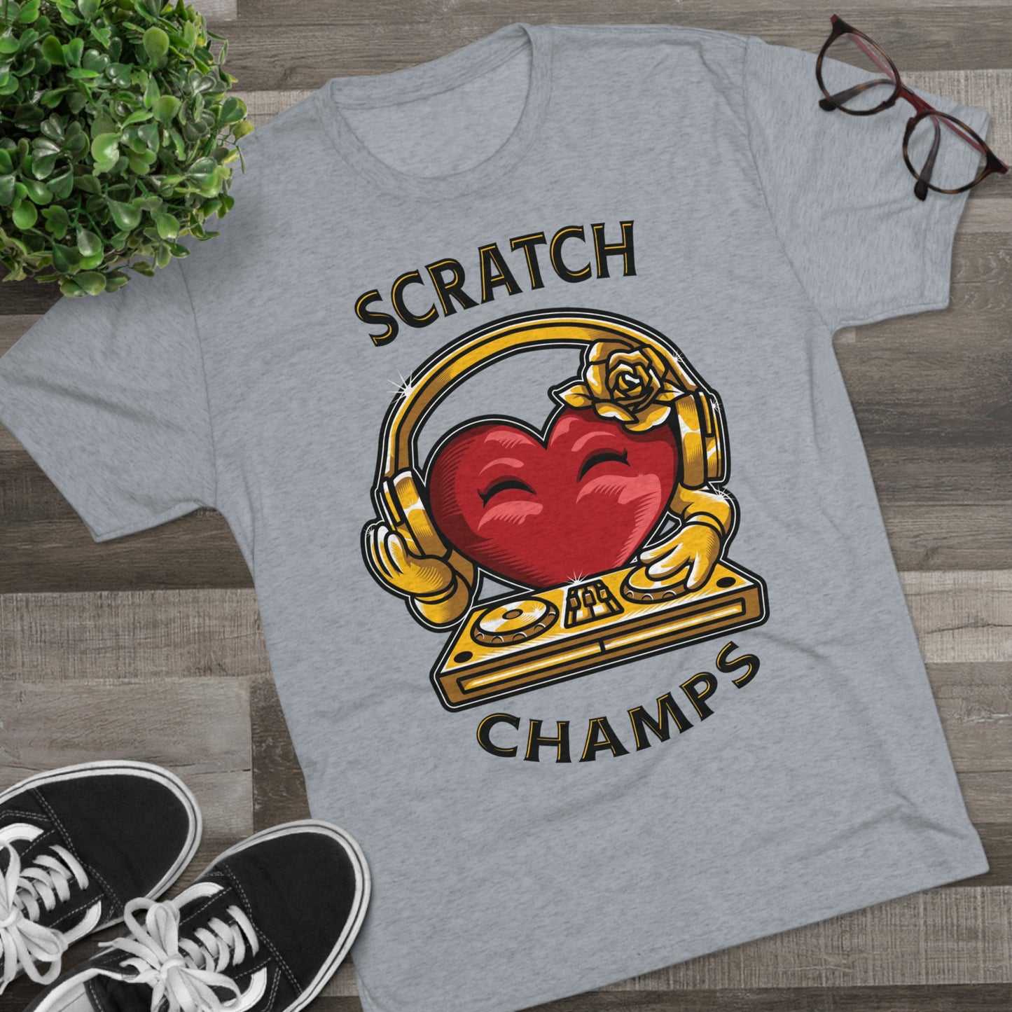 SCRATCH CHAMPS - PREMIUM SOFT - Unisex Tri-Blend Crew Tee (Next Level 6010)