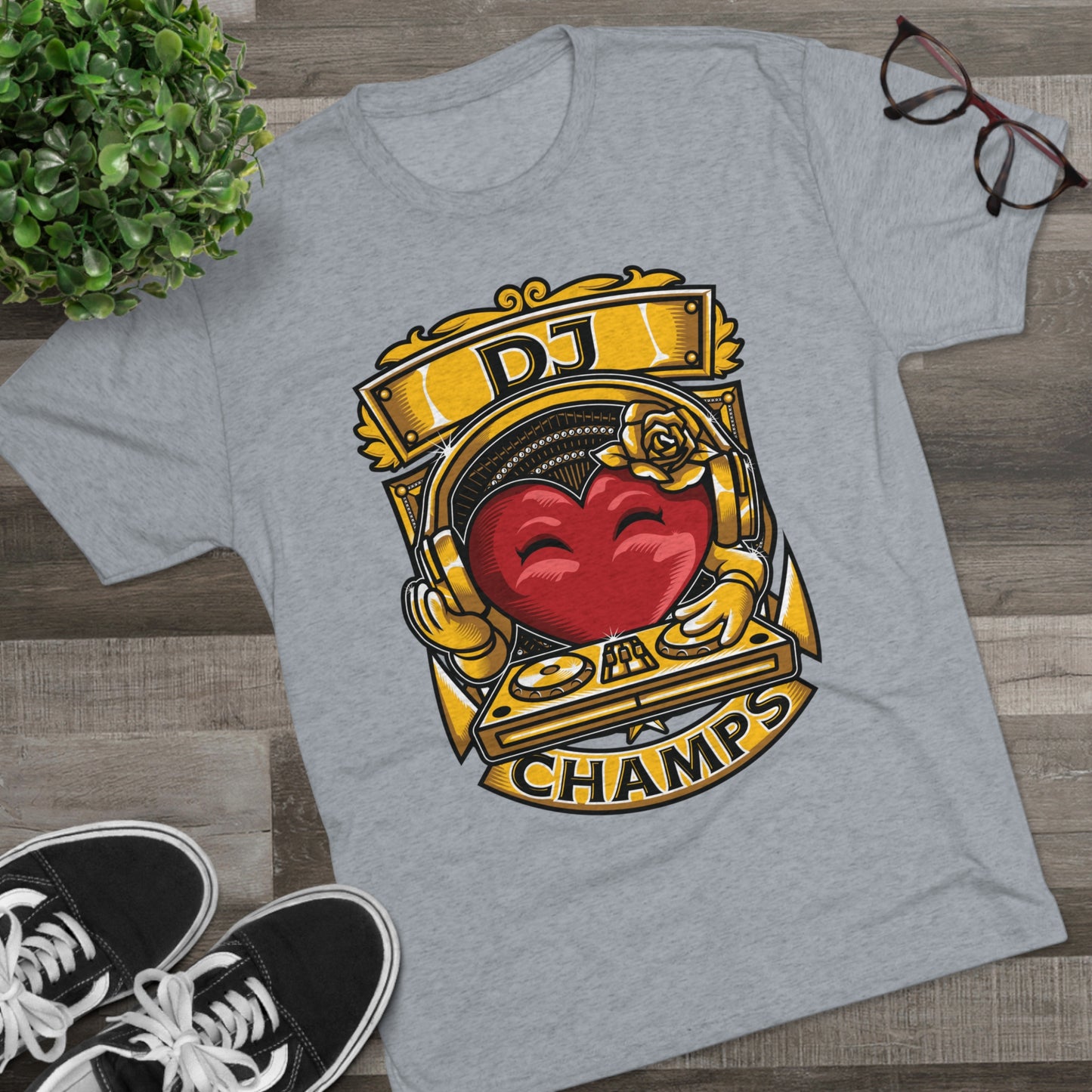 DJ CHAMPS - PREMIUM SOFT - Unisex Tri-Blend Crew Tee (Next Level 6010)