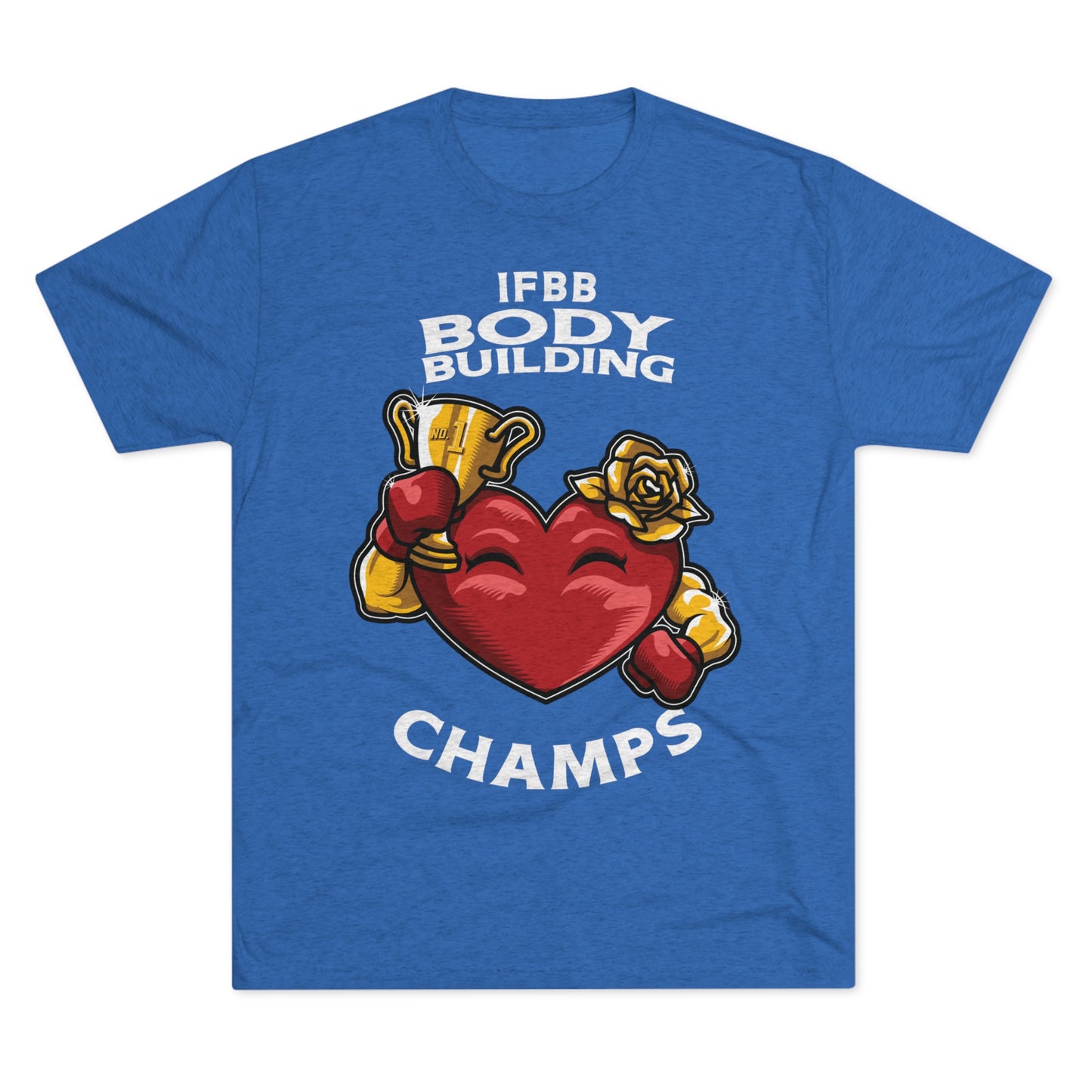 IFBB BODY BUILDING CHAMPS - PREMIUM SOFT - Unisex Tri-Blend Crew Tee (Next Level 6010)