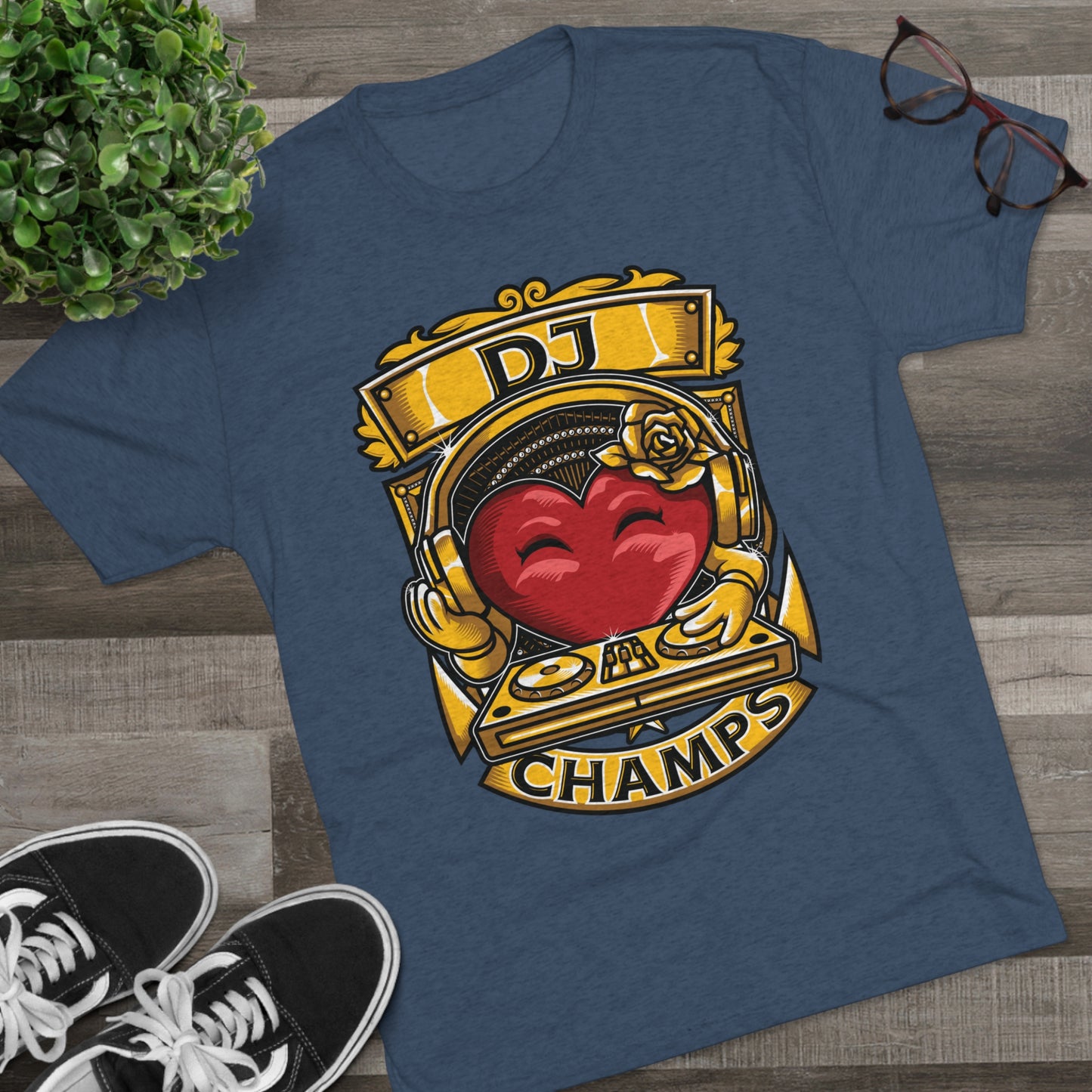 DJ CHAMPS - PREMIUM SOFT - Unisex Tri-Blend Crew Tee (Next Level 6010)