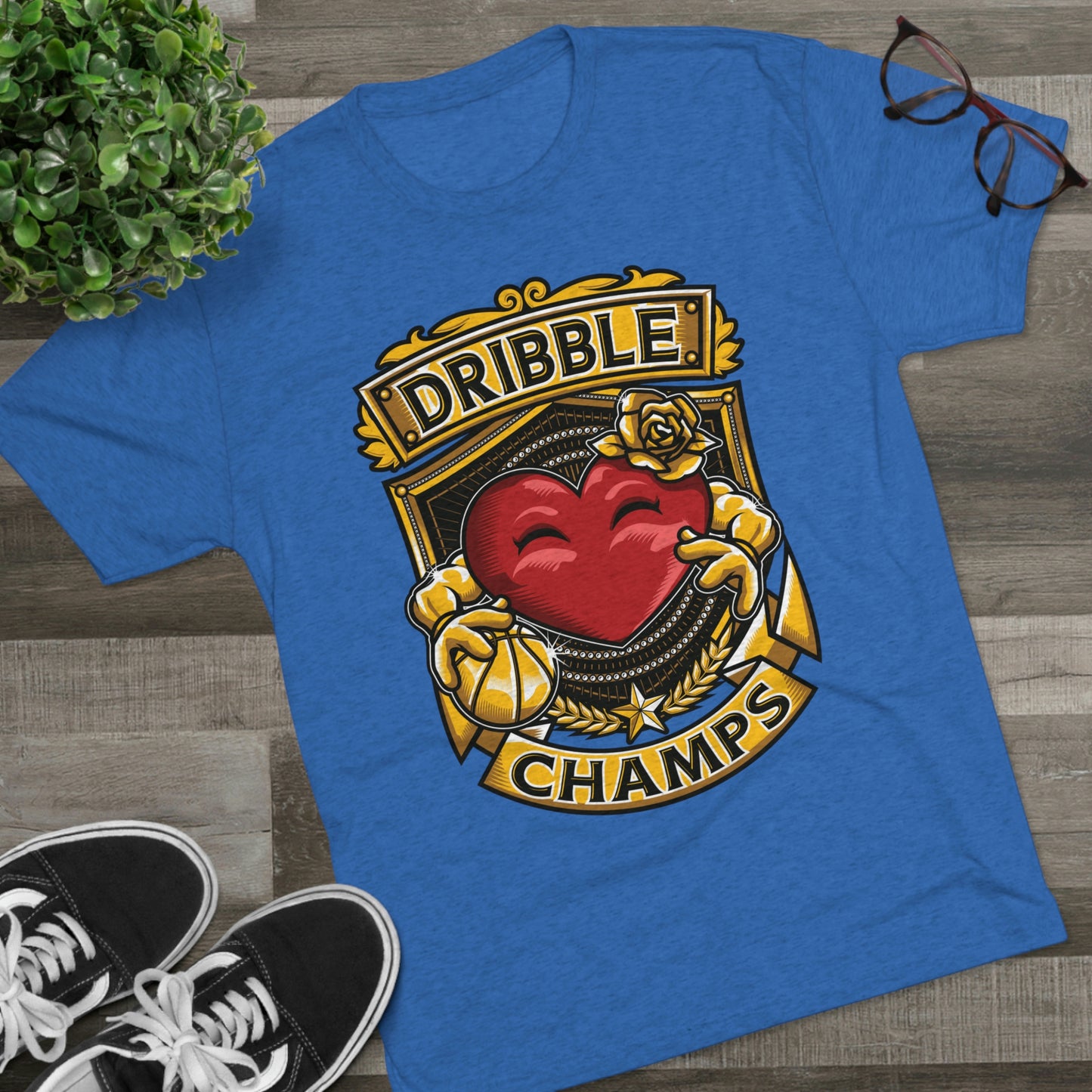 DRIBBLE CHAMPS - PREMIUM SOFT - Unisex Tri-Blend Crew Tee (Next Level 6010)