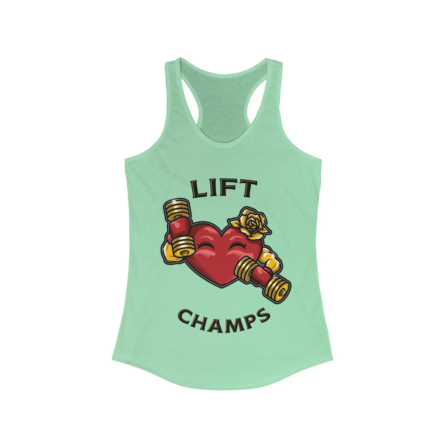 LIFT CHAMPS!! - Women's Ideal Racerback Tank (Next Level1533)