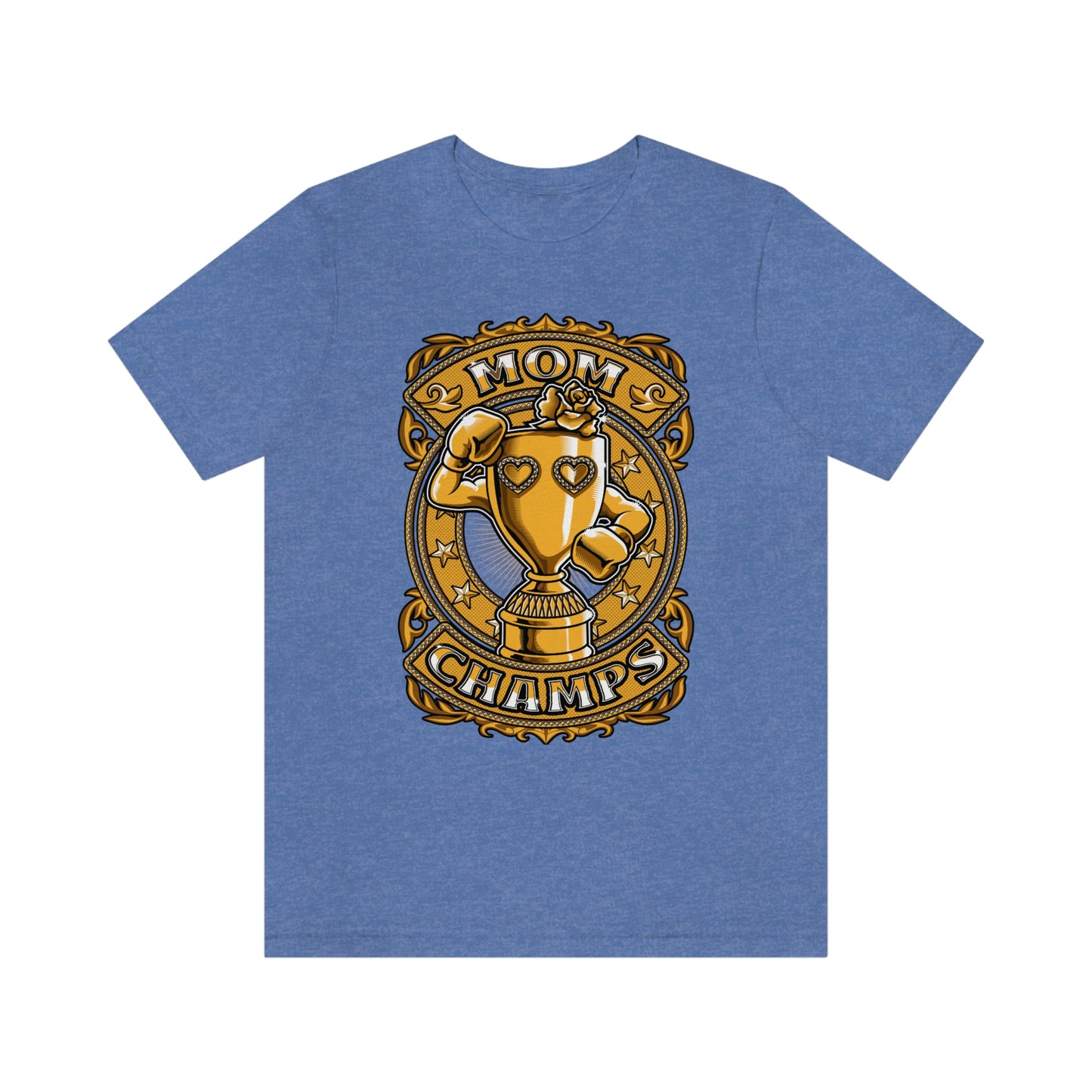 Mom Champs (Gold)! Unisex Jersey Short Sleeve Tee (Bella+Canvas)