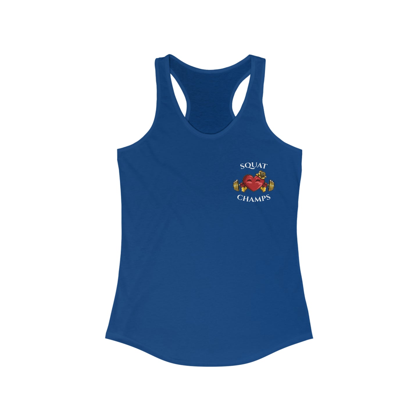SQUAT CHAMPS (Small Logo) - Women's Ideal Racerback Tank
