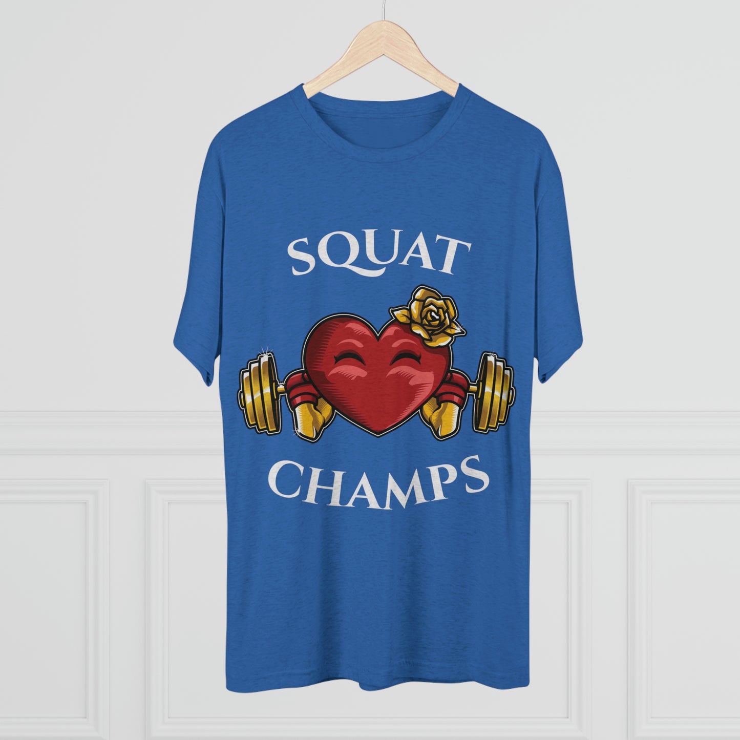 SQUAT CHAMPS - PREMIUM SOFT - Unisex Tri-Blend Crew Tee (Next Level 6010)