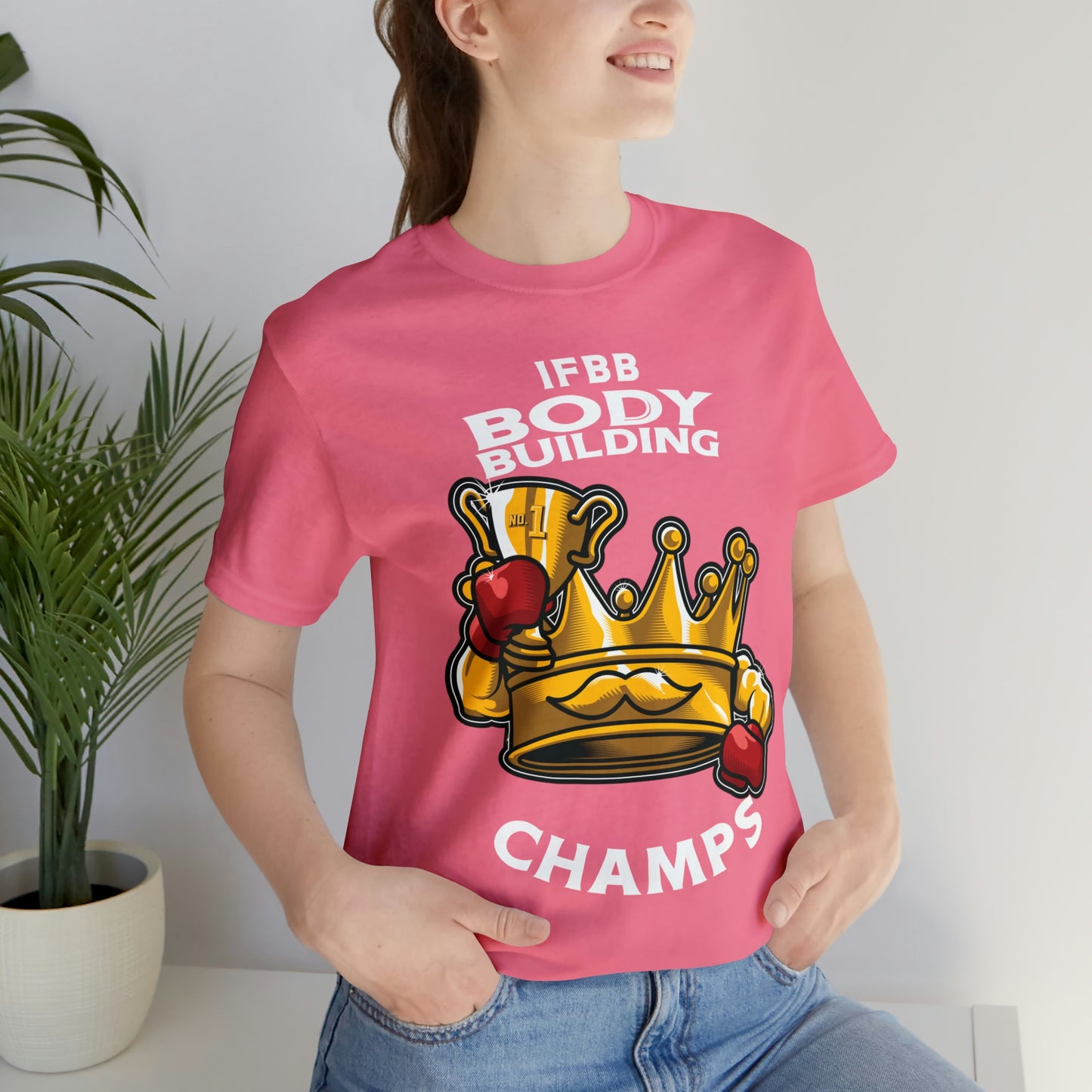 IFBB BODY BUILDING CHAMPS (v2) - Unisex Jersey Short Sleeve Tee (Bella+Canvas)