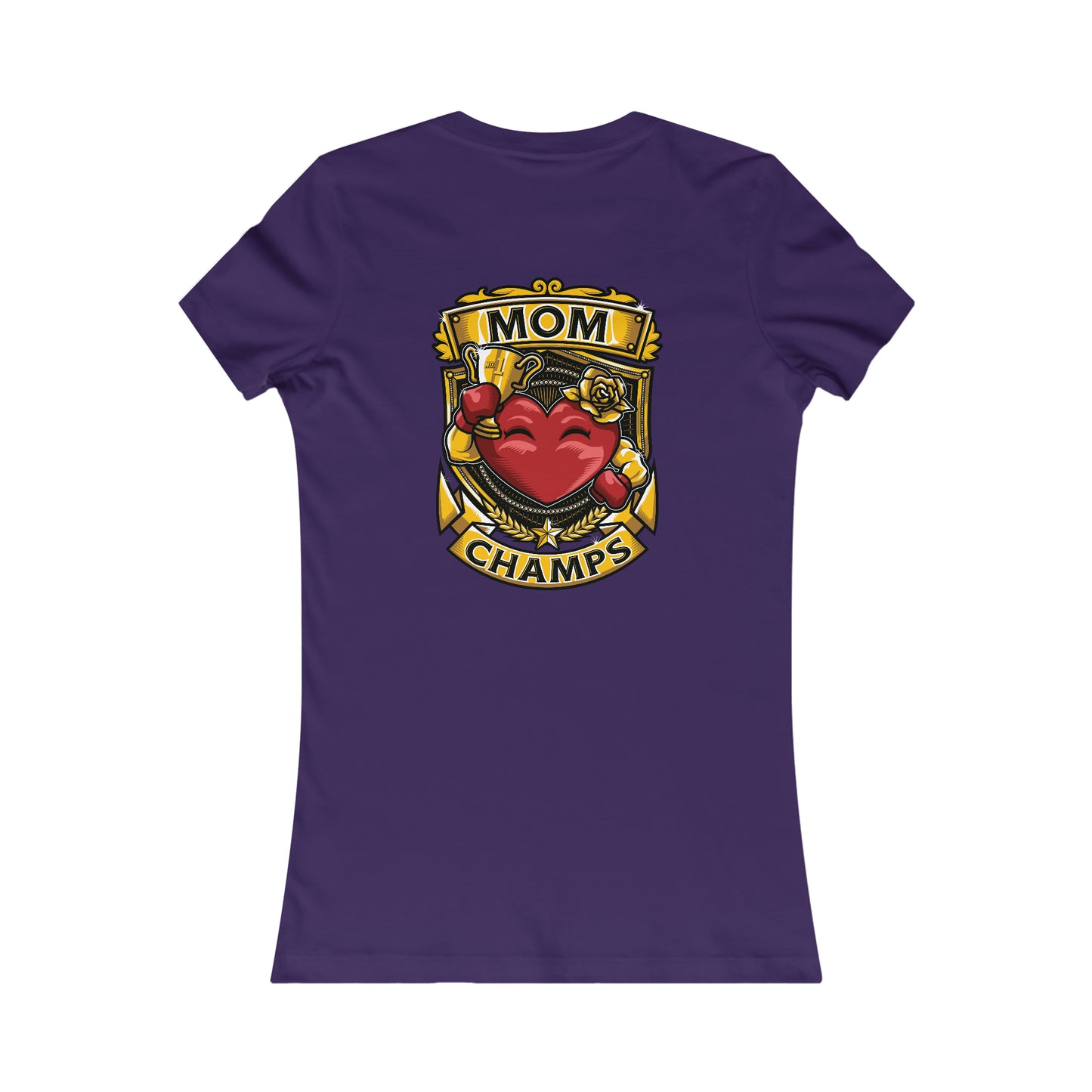 Mom Champs! (Small Front & Back Logo) - Women's Favorite Tee (Bella+Canvas)