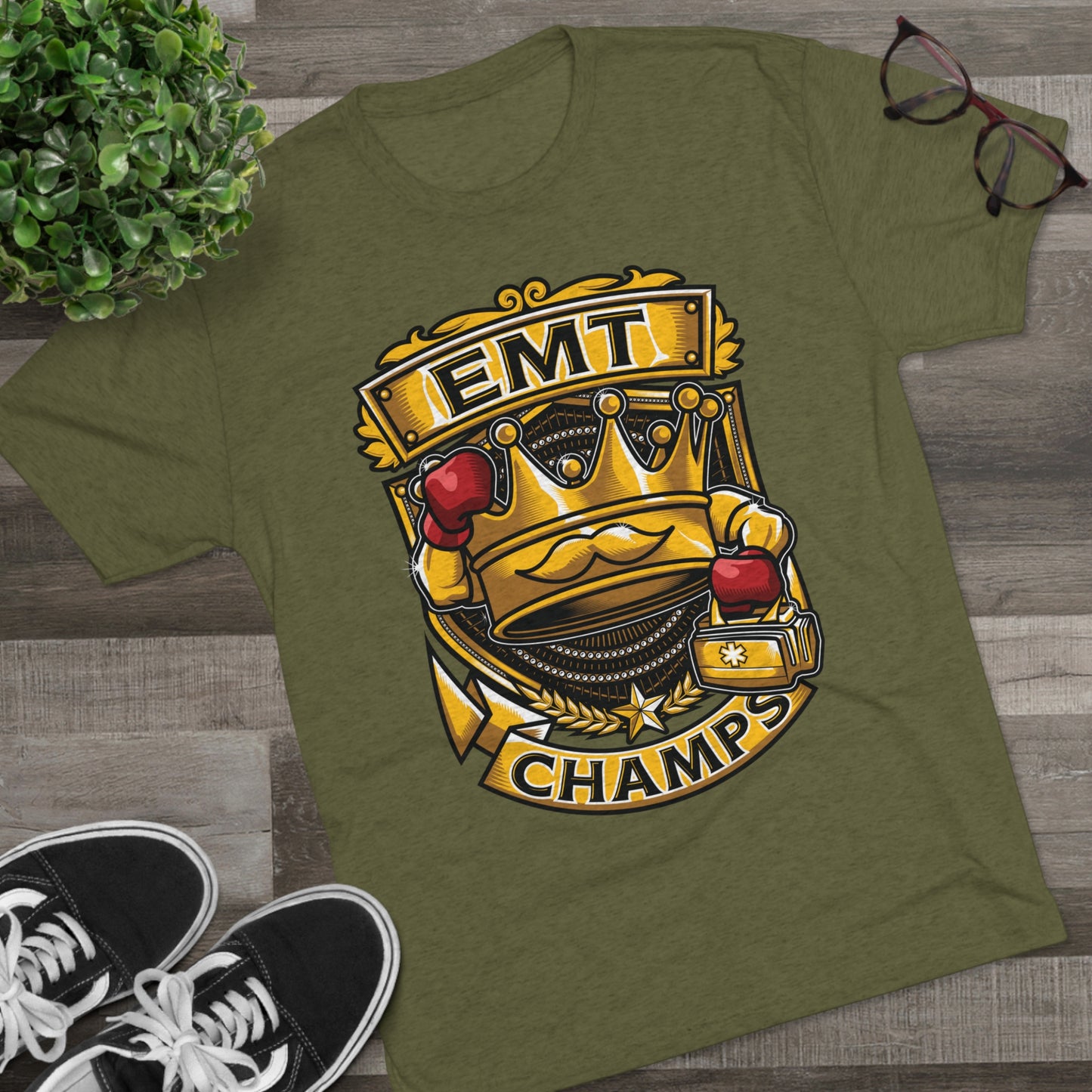 EMT CHAMPS - PREMIUM SOFT - Unisex Tri-Blend Crew Tee (Next Level 6010)