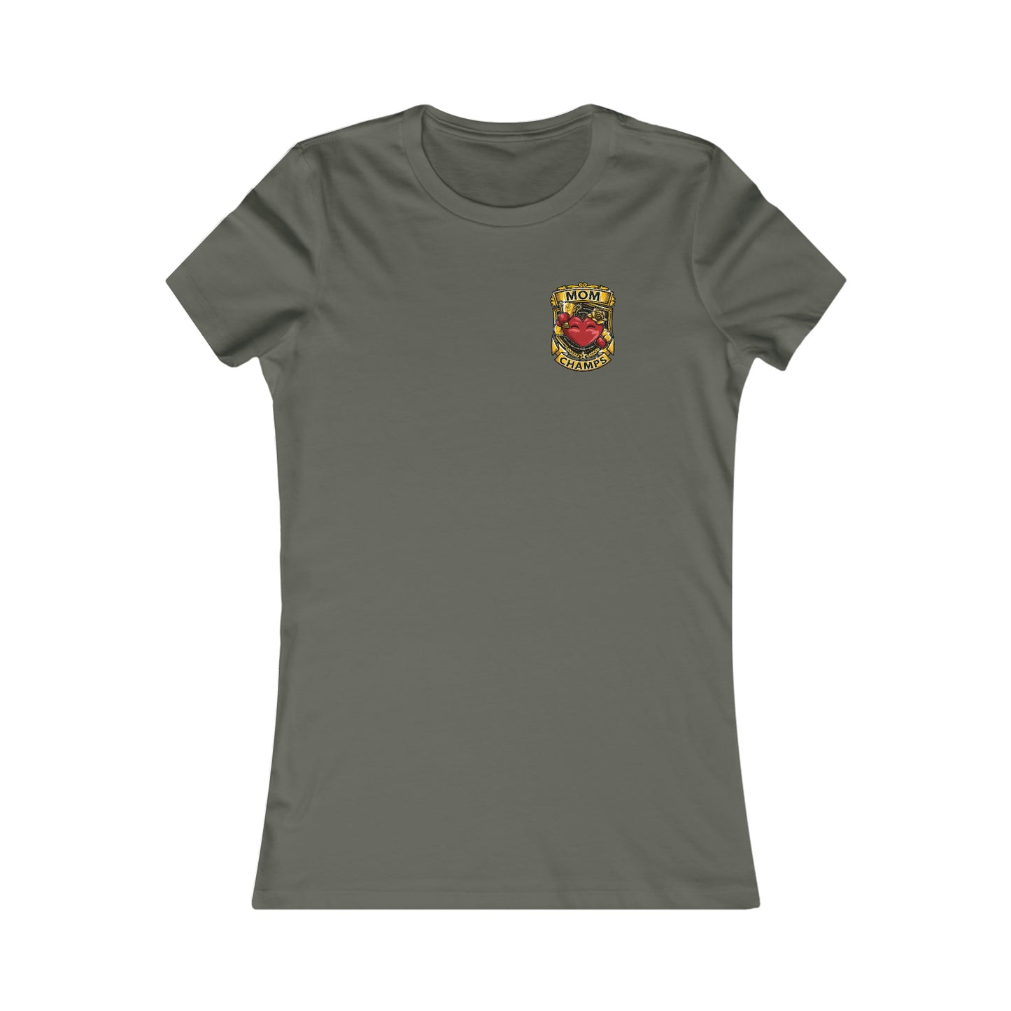 Mom Champs! (Small Front & Back Logo) - Women's Favorite Tee (Bella+Canvas)