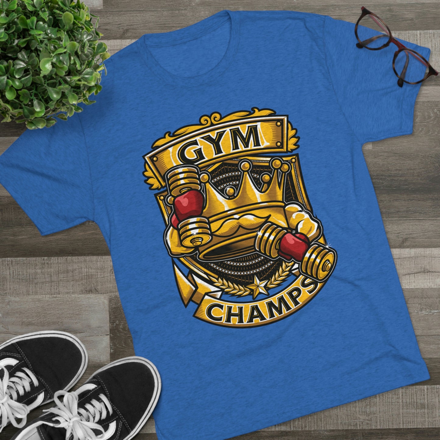 GYM CHAMPS - PREMIUM SOFT - Unisex Tri-Blend Crew Tee (Next Level 6010)