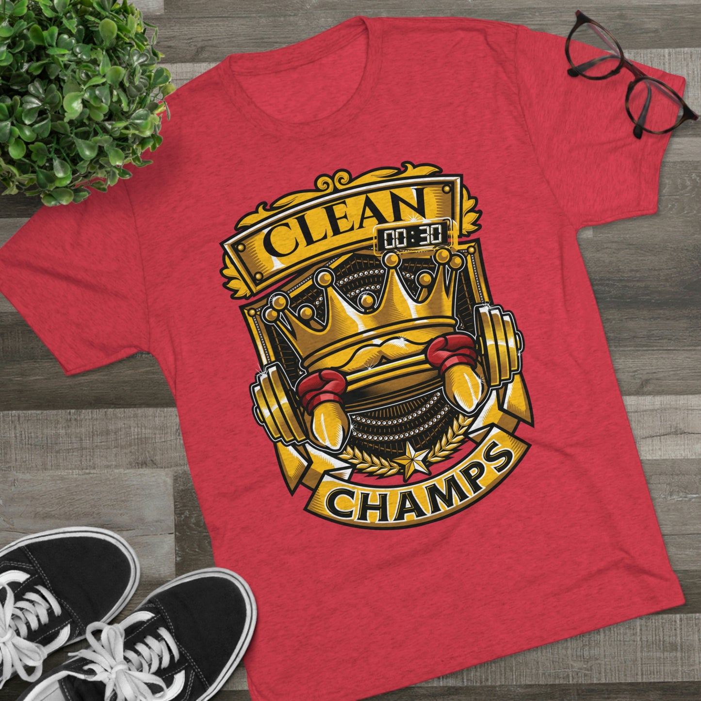 CLEAN CHAMPS - PREMIUM SOFT - Unisex Tri-Blend Crew Tee (Next Level 6010)