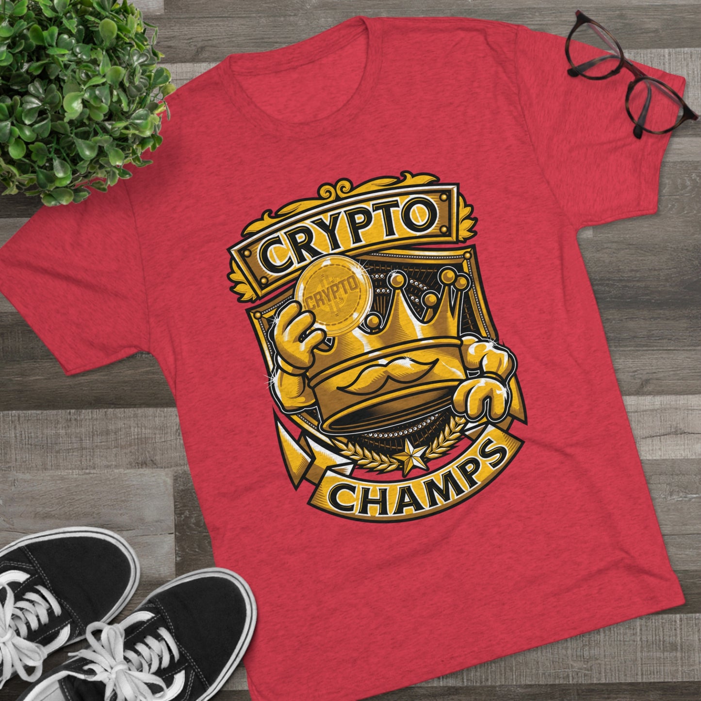 CRYPTO CHAMPS - PREMIUM SOFT - Unisex Tri-Blend Crew Tee (Next Level 6010)