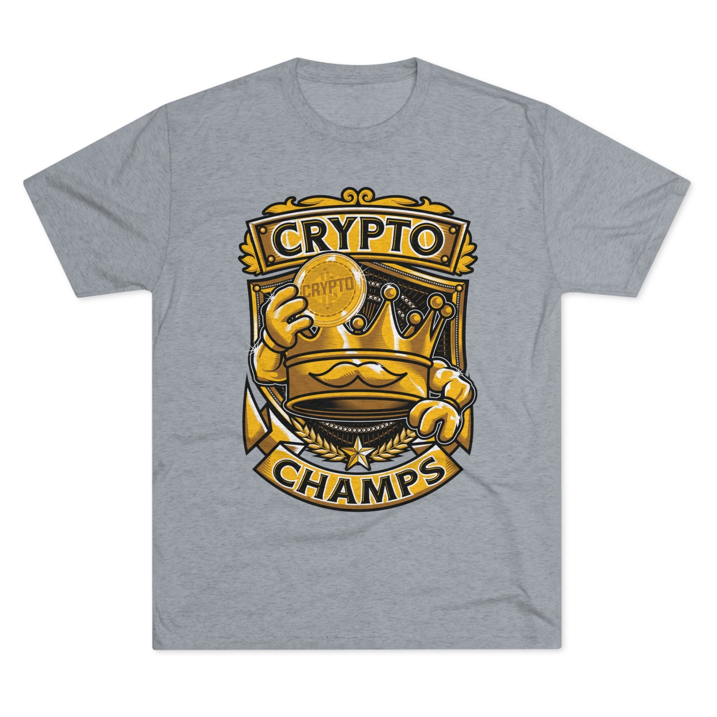 CRYPTO CHAMPS - PREMIUM SOFT - Unisex Tri-Blend Crew Tee (Next Level 6010)