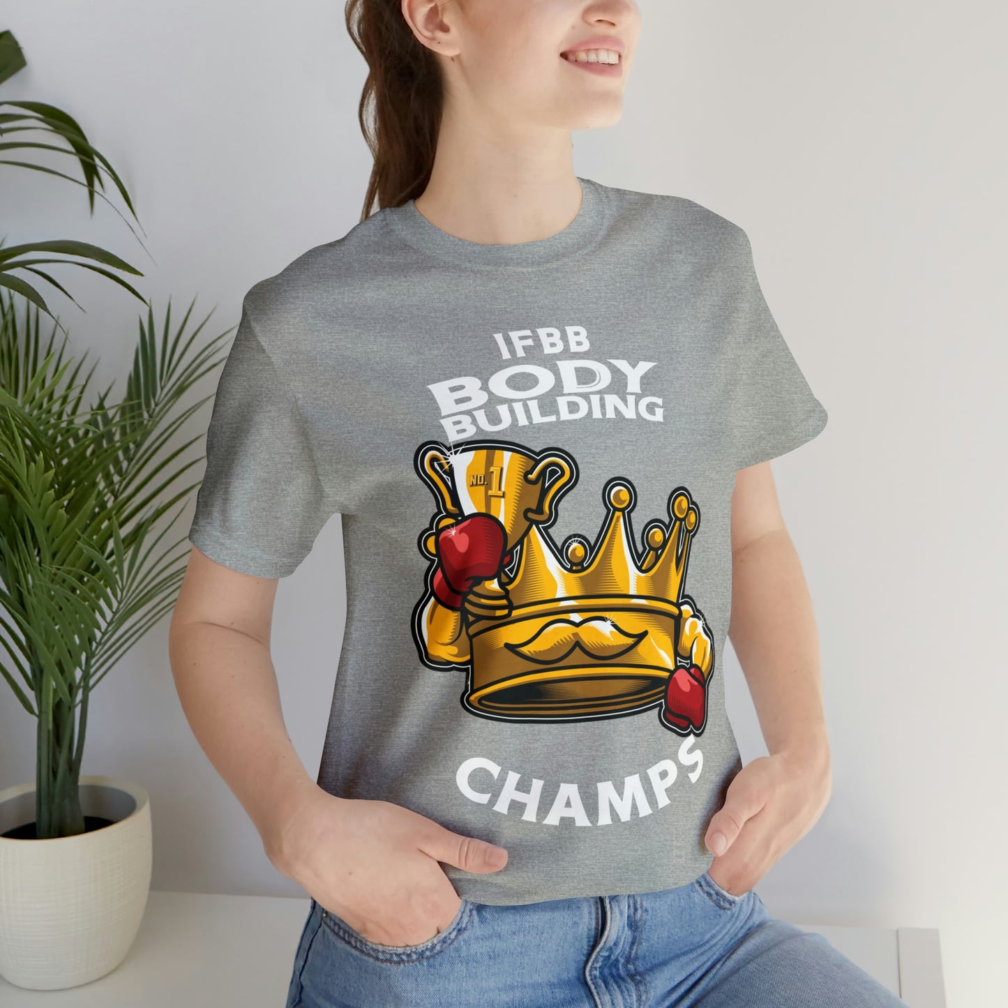 IFBB BODY BUILDING CHAMPS (v2) - Unisex Jersey Short Sleeve Tee (Bella+Canvas)