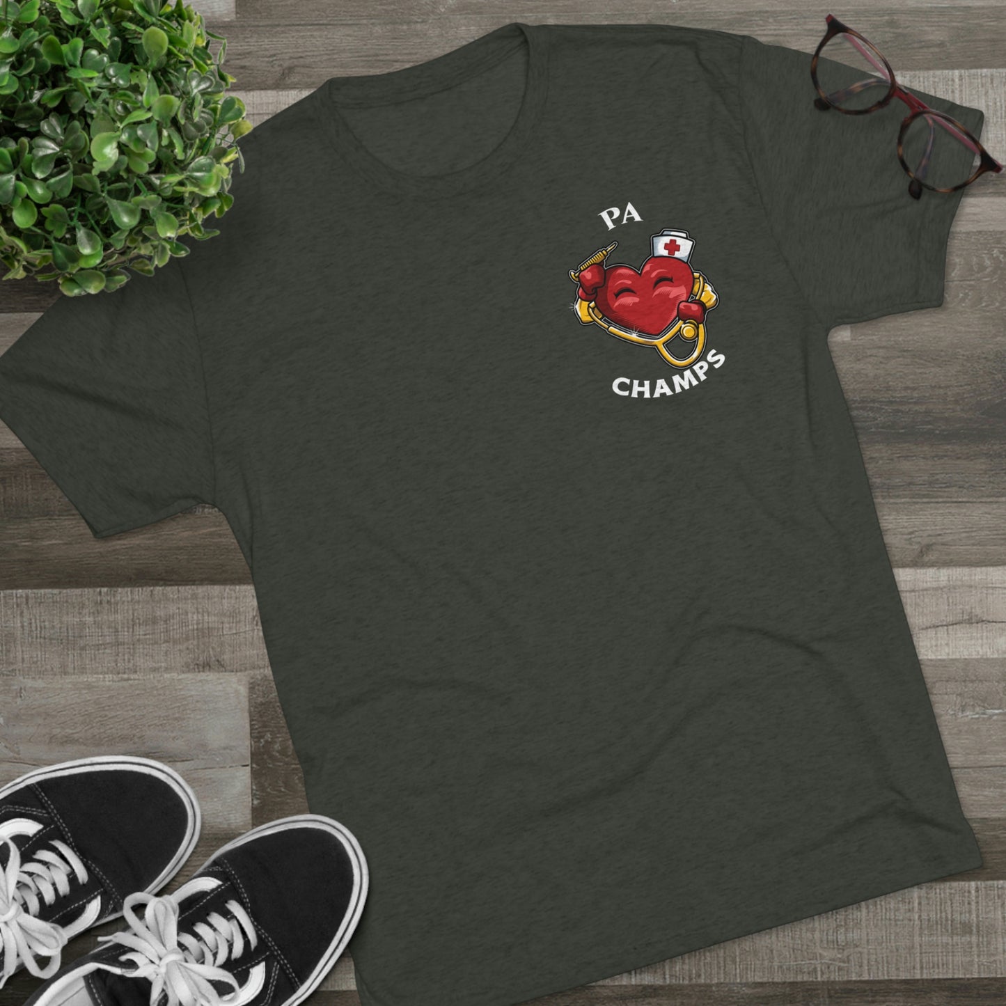 PA CHAMPS (Small Logo) - PREMIUM SOFT - Unisex Tri-Blend Crew Tee (Next Level 6010)