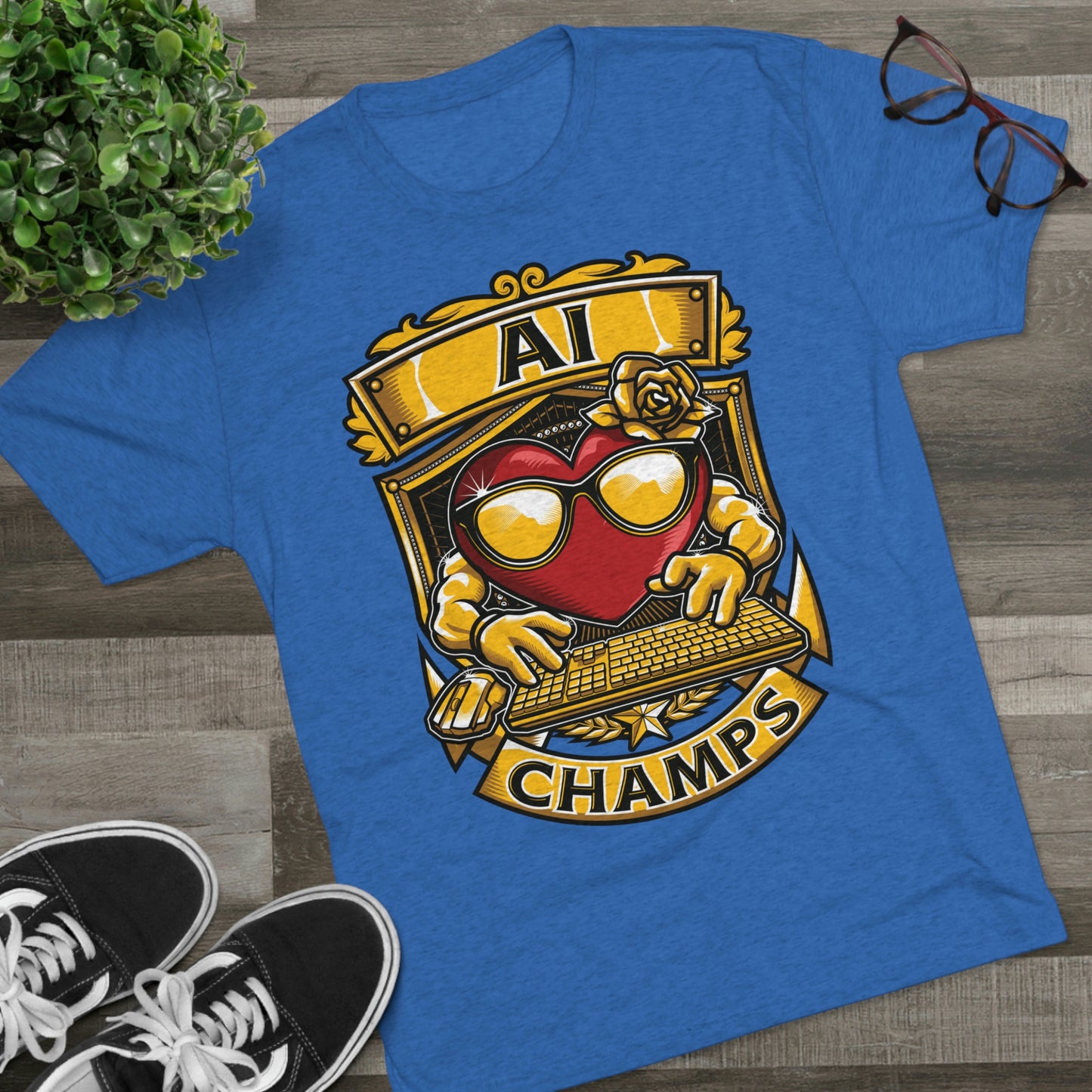 AI CHAMPS - PREMIUM SOFT - Unisex Tri-Blend Crew Tee (Next Level 6010)