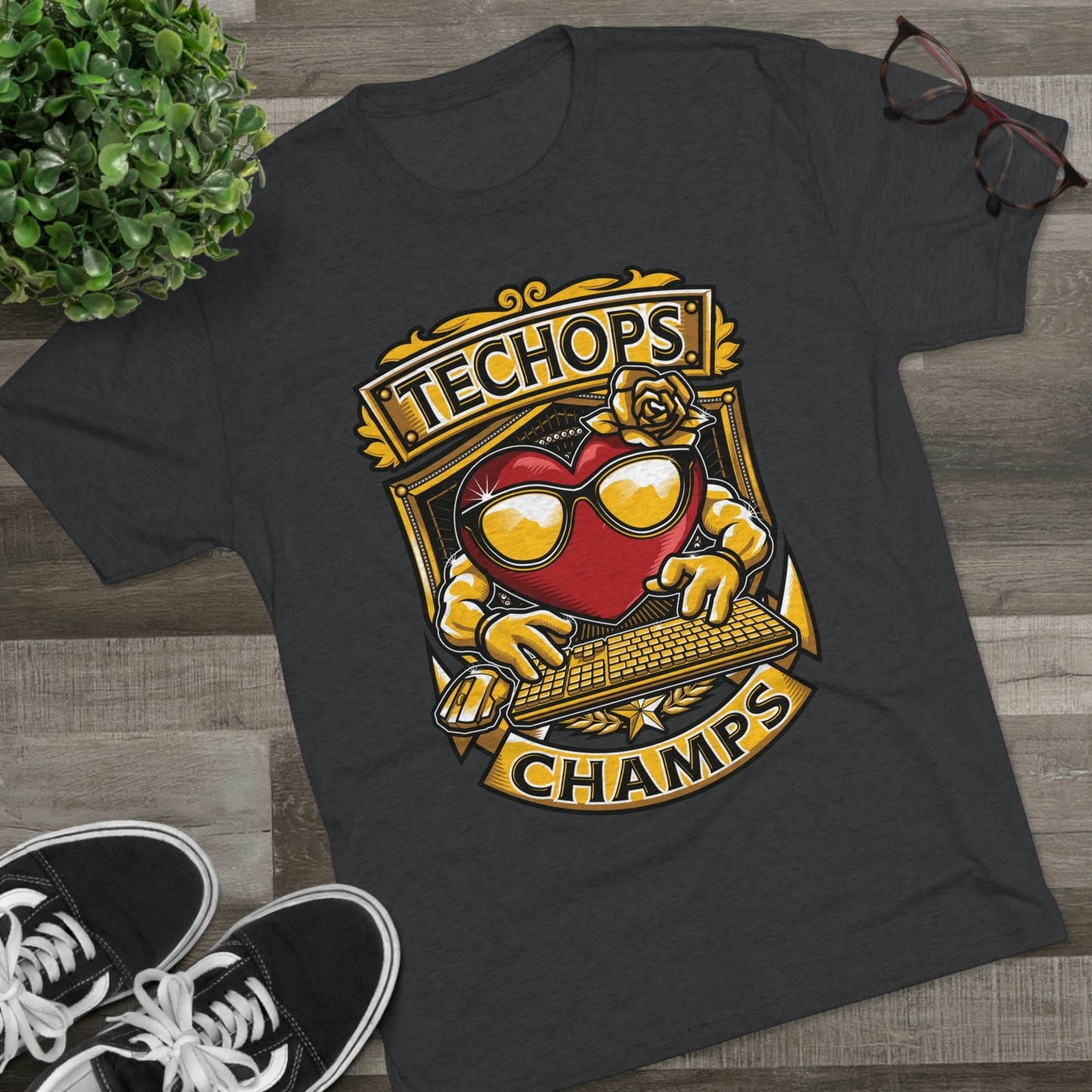 TECHOPS CHAMPS - PREMIUM SOFT - Unisex Tri-Blend Crew Tee (Next Level 6010)