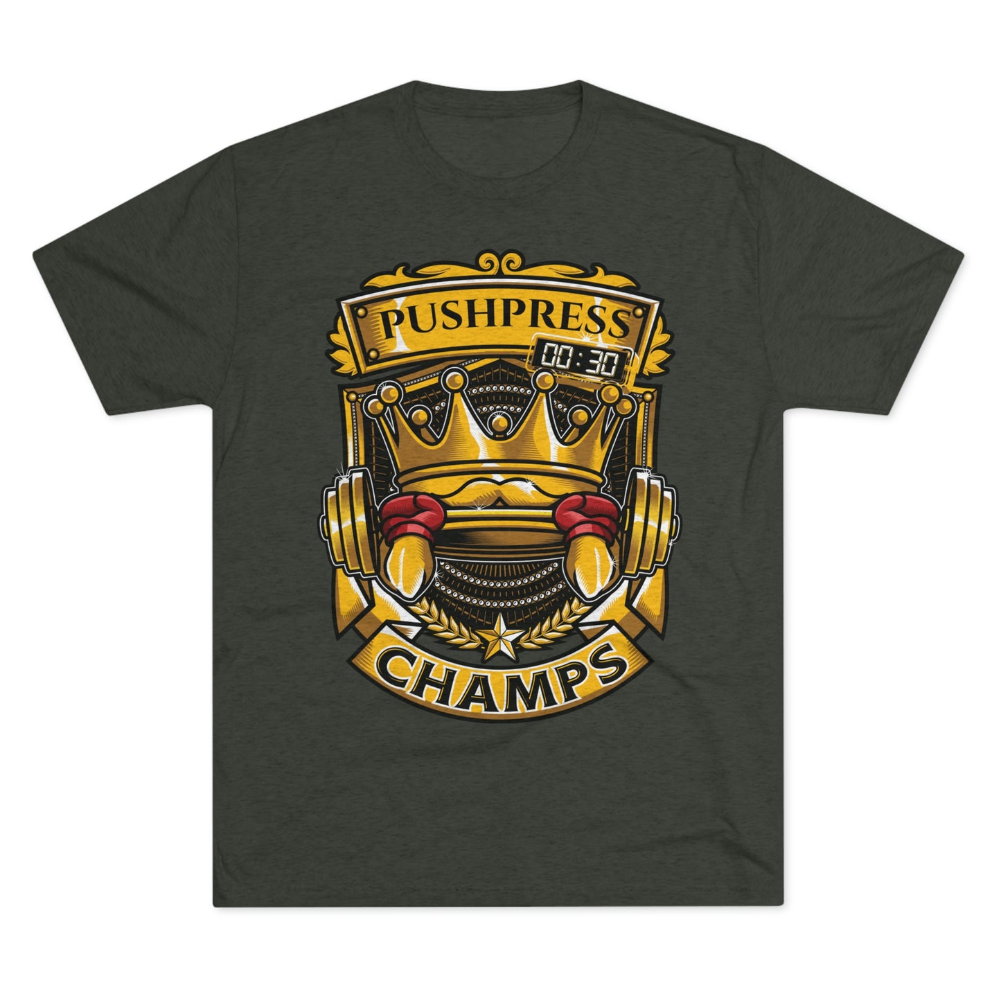 PUSHPRESS CHAMPS - PREMIUM SOFT - Unisex Tri-Blend Crew Tee (Next Level 6010)