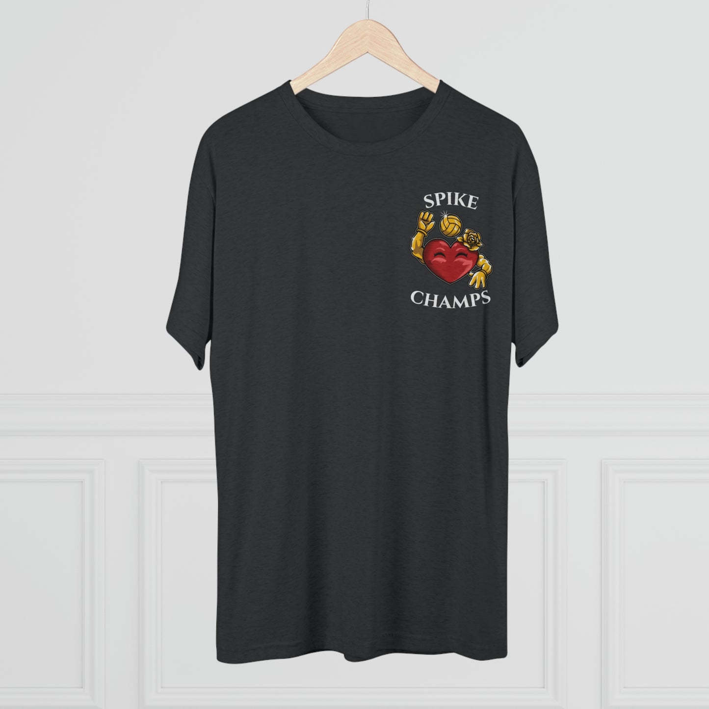 SPIKE CHAMPS (Small Logo) - PREMIUM SOFT - Unisex Tri-Blend Crew Tee (Next Level 6010)