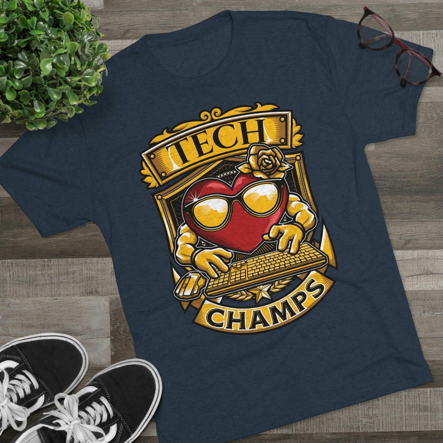 TECH CHAMPS - PREMIUM SOFT - Unisex Tri-Blend Crew Tee (Next Level 6010)