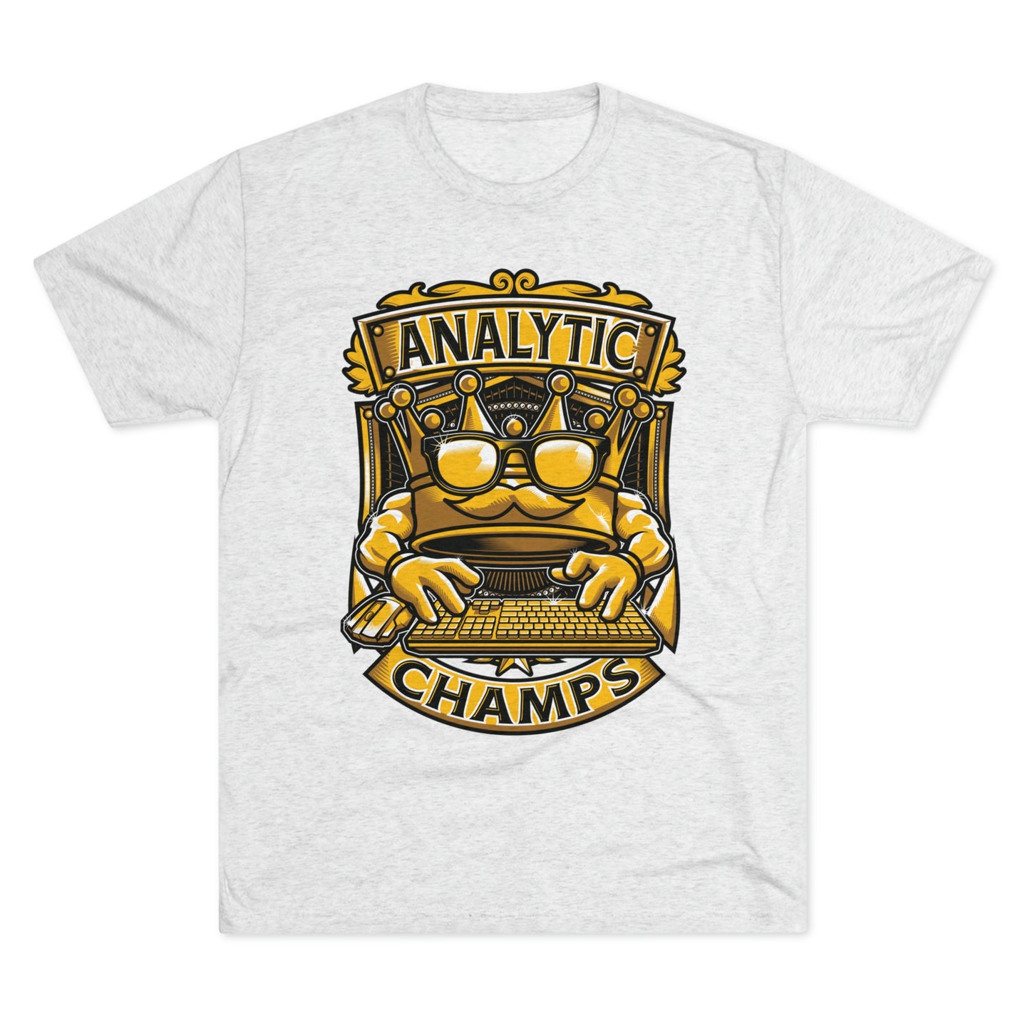 ANALYTICS CHAMPS (Men) - PREMIUM SOFT - Unisex Tri-Blend Crew Tee (Next Level 6010)