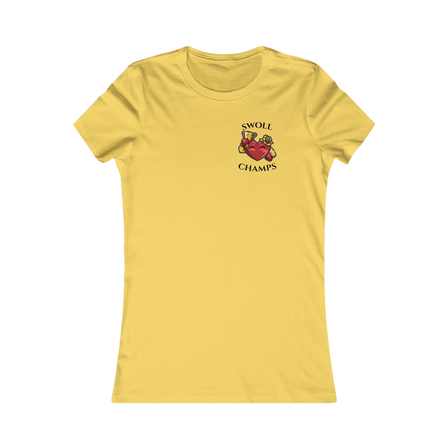 SWOLL CHAMPS! (Small Front Logo) - Women's Favorite Tee (Bella+Canvas)
