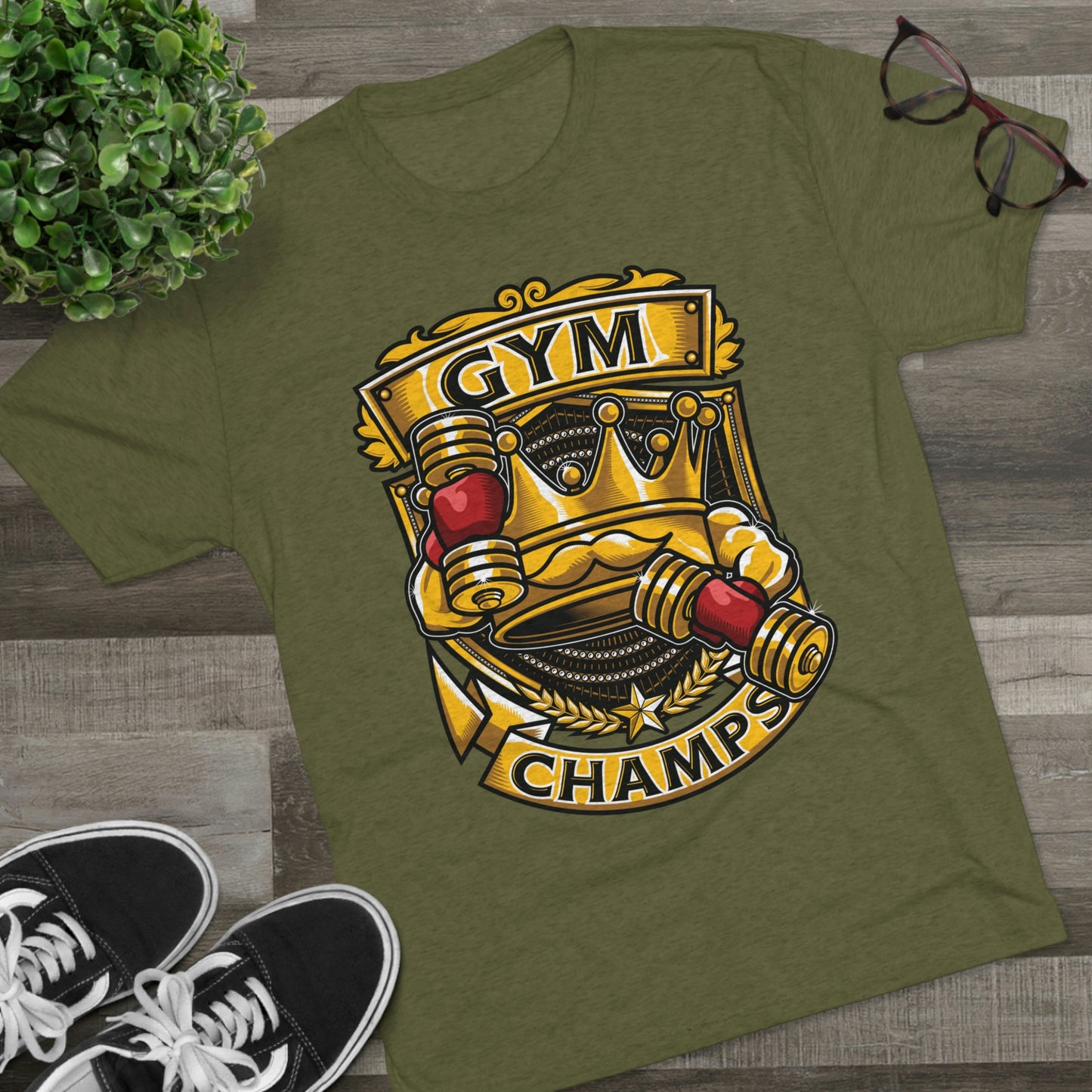 GYM CHAMPS - PREMIUM SOFT - Unisex Tri-Blend Crew Tee (Next Level 6010)