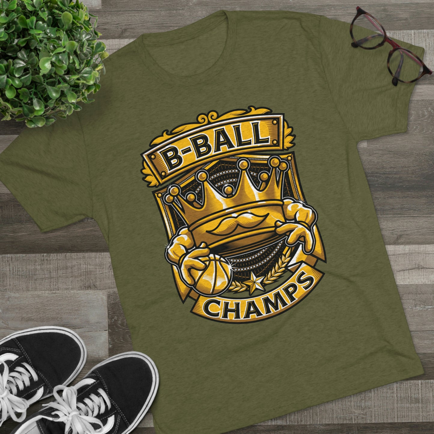 B-BALL CHAMPS - PREMIUM SOFT - Unisex Tri-Blend Crew Tee (Next Level 6010)