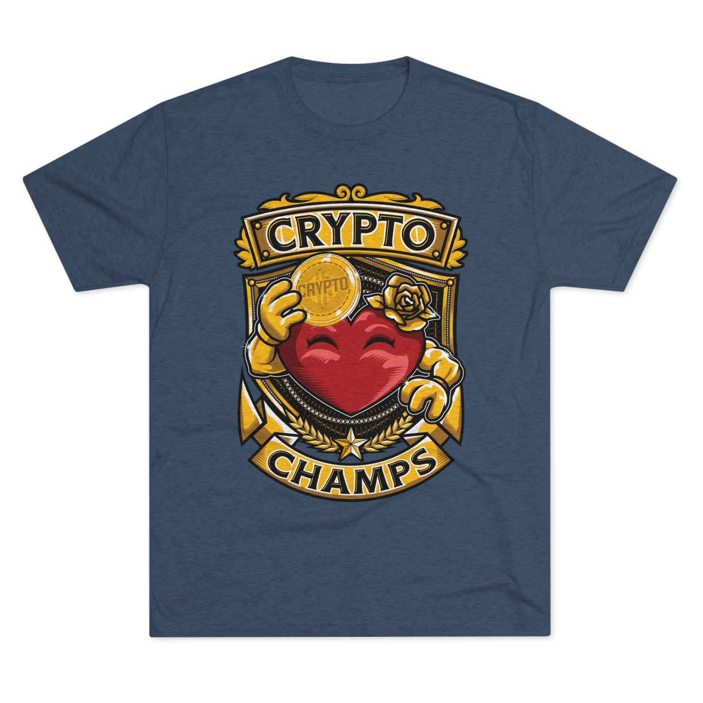CRYPTO CHAMPS - PREMIUM SOFT - Unisex Tri-Blend Crew Tee (Next Level 6010)