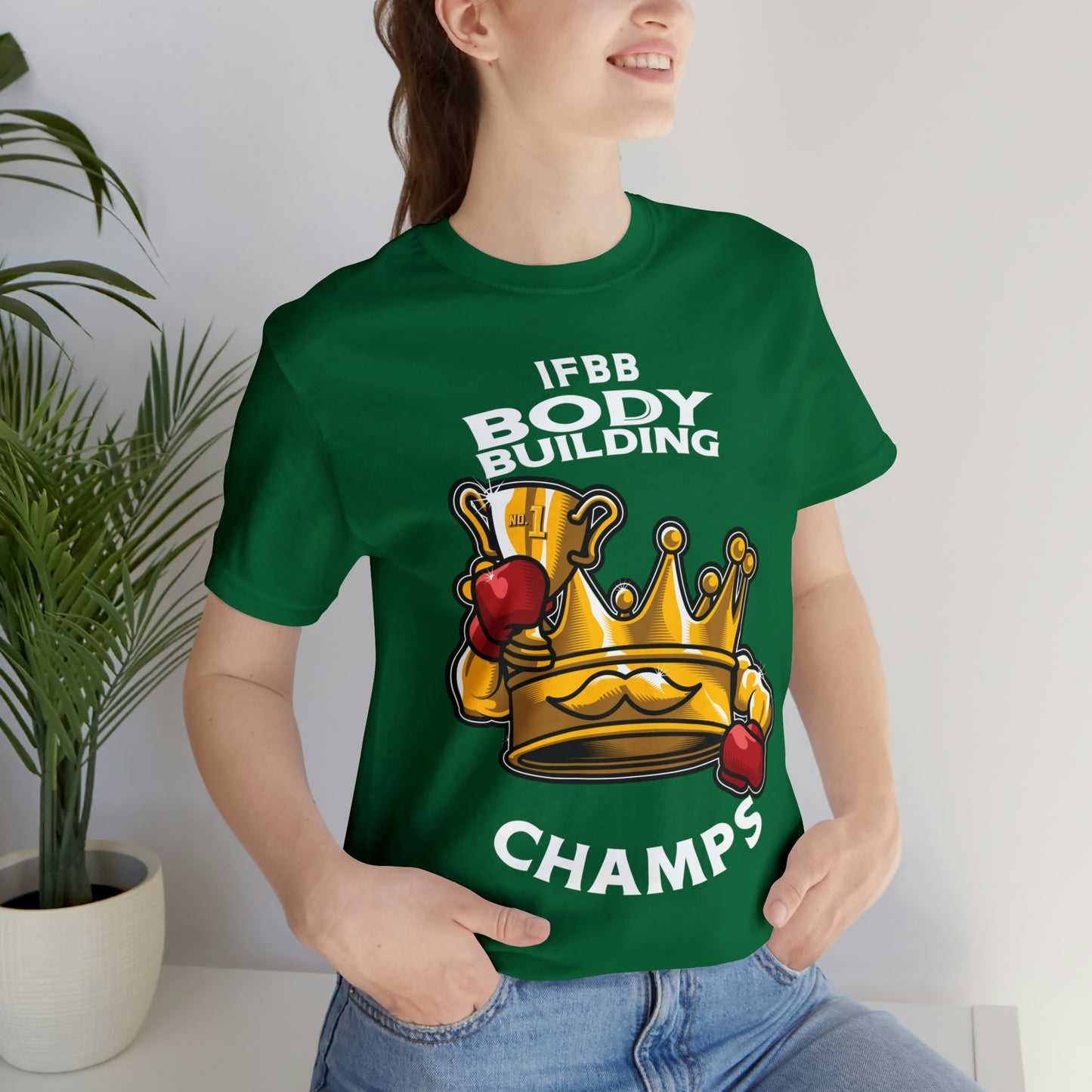 IFBB BODY BUILDING CHAMPS (v2) - Unisex Jersey Short Sleeve Tee (Bella+Canvas)