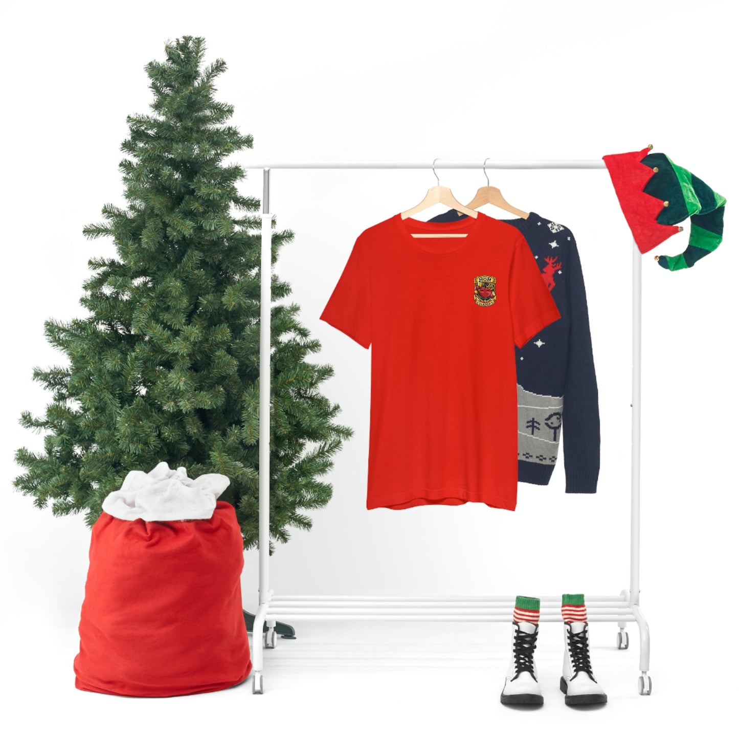 Mom Champs! (Small Front Logo) - Unisex Jersey Short Sleeve Tee - (Bella+Canva)