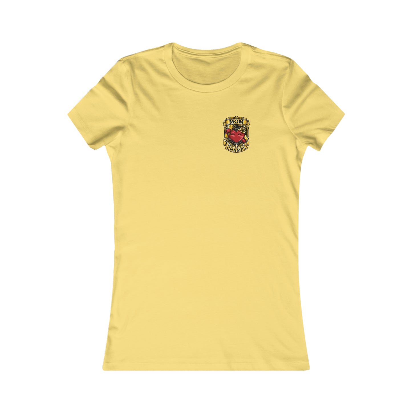 Mom Champs! (Small Front Logo) - Women's Favorite Tee (Bella+Canvas)