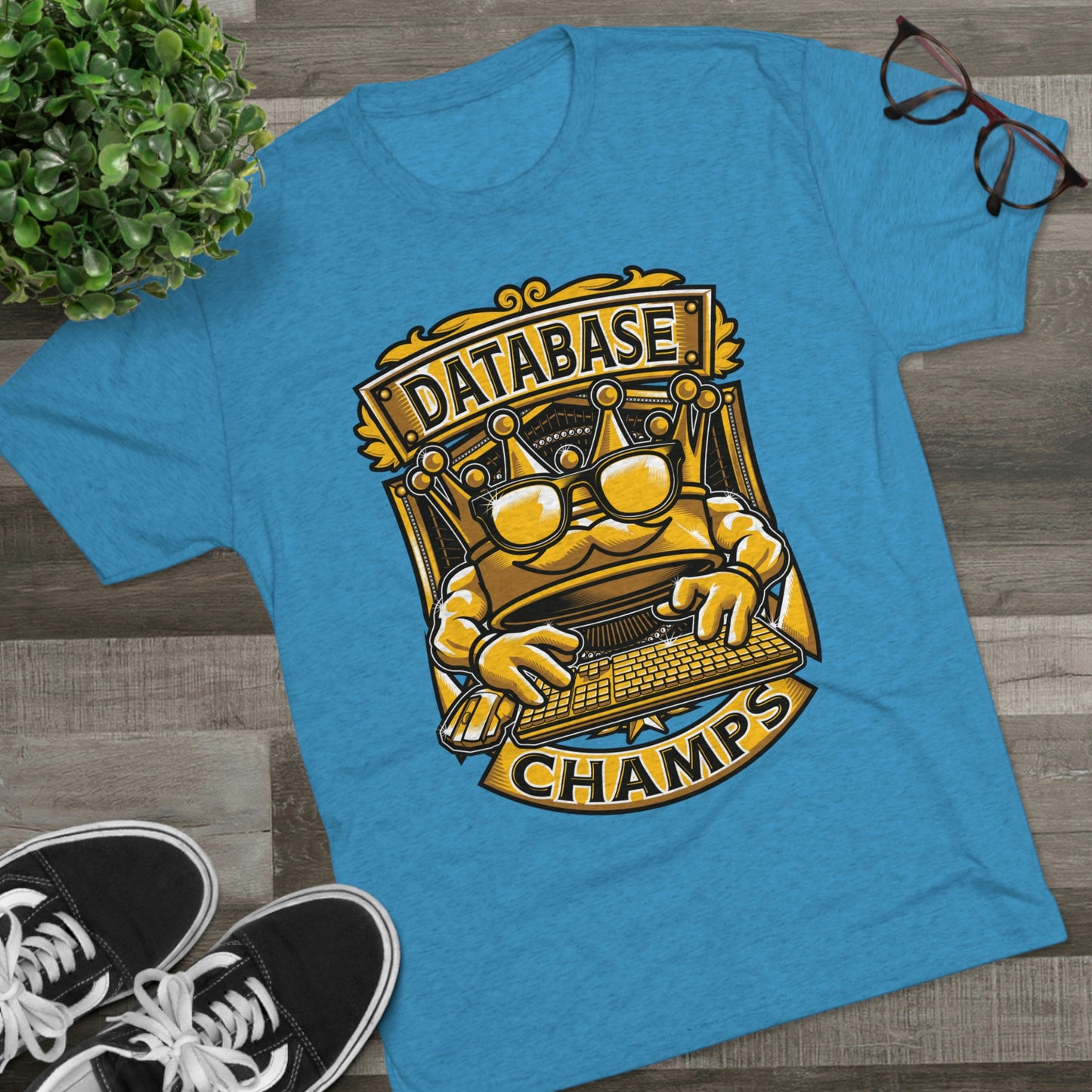 DATABASE CHAMPS (Men) - PREMIUM SOFT - Unisex Tri-Blend Crew Tee (Next Level 6010)