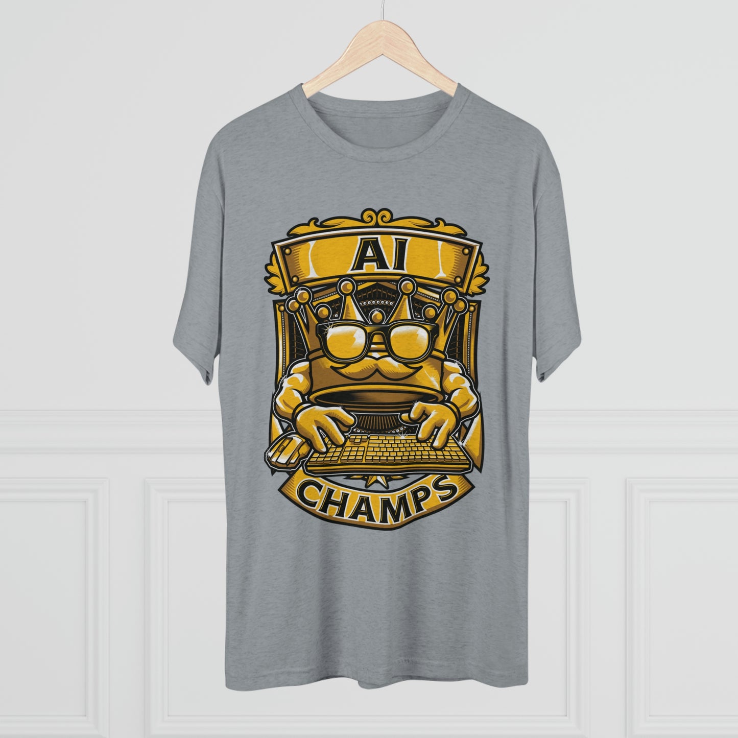 AI CHAMPS (Men) - PREMIUM SOFT - Unisex Tri-Blend Crew Tee (Next Level 6010)